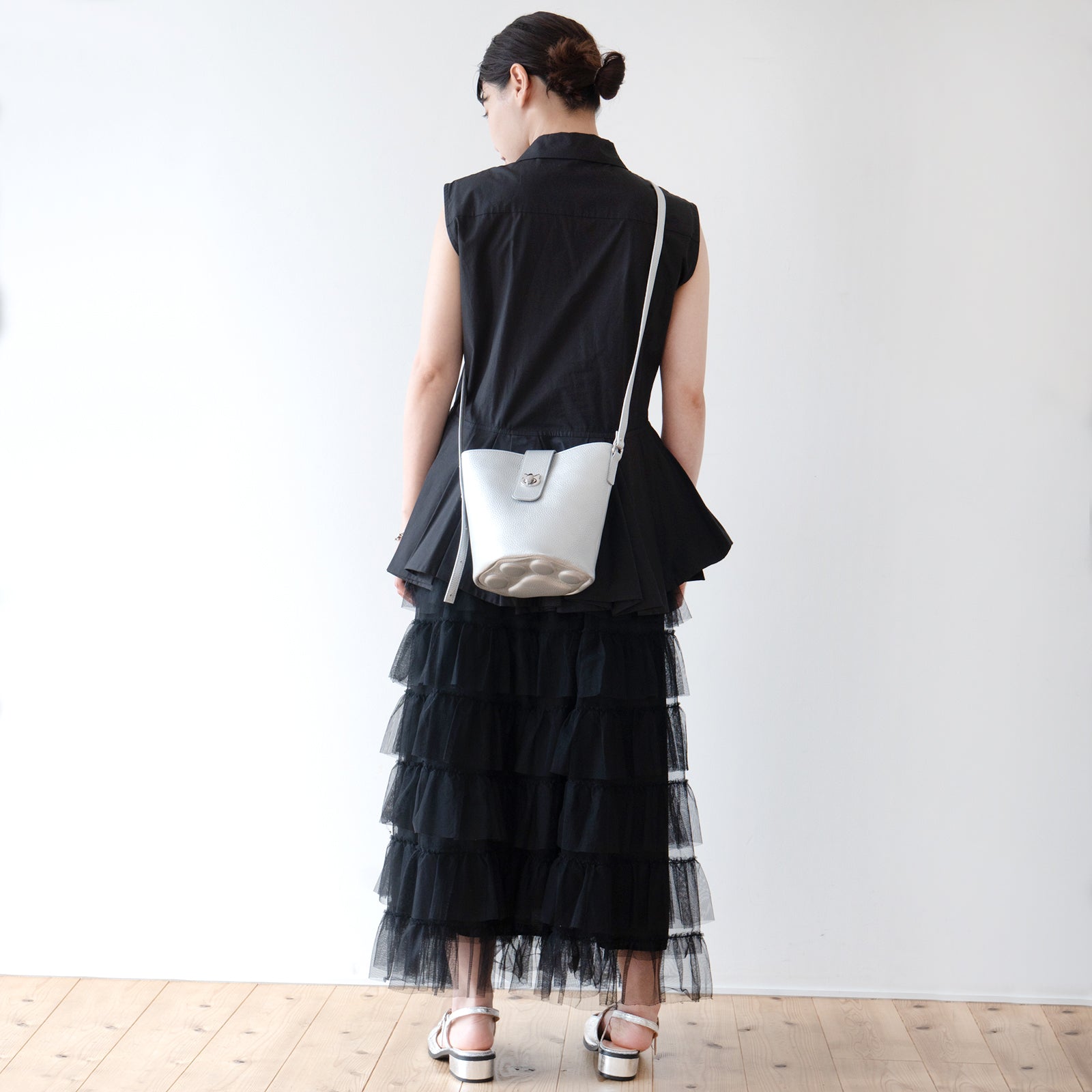 Shoulder Bag PAW (Paw) Cuir Mash / Silver