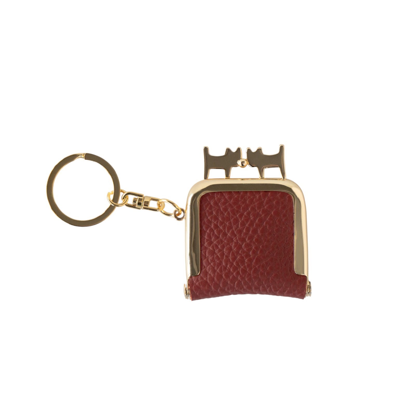 プチにゃまぐちキーホルダー キュイール・マッシュ / ボルドー