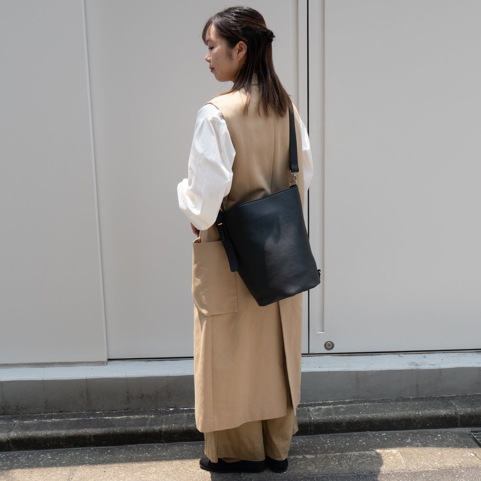 PAW Cuir Mache 3-Way Bag in Black with Silver Hardware