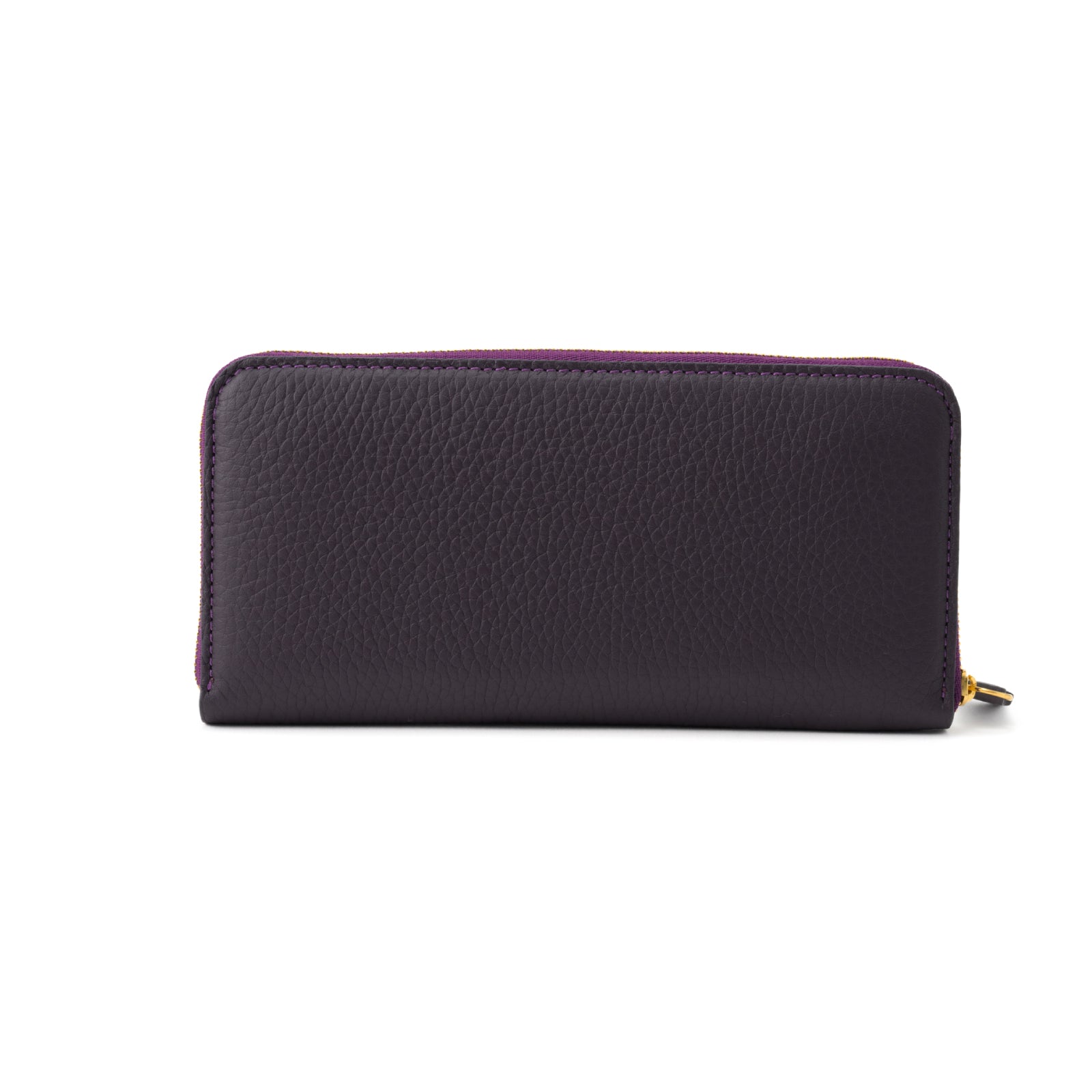 Round zipper long wallet 8 cards Taurillon Clemence/Leisin