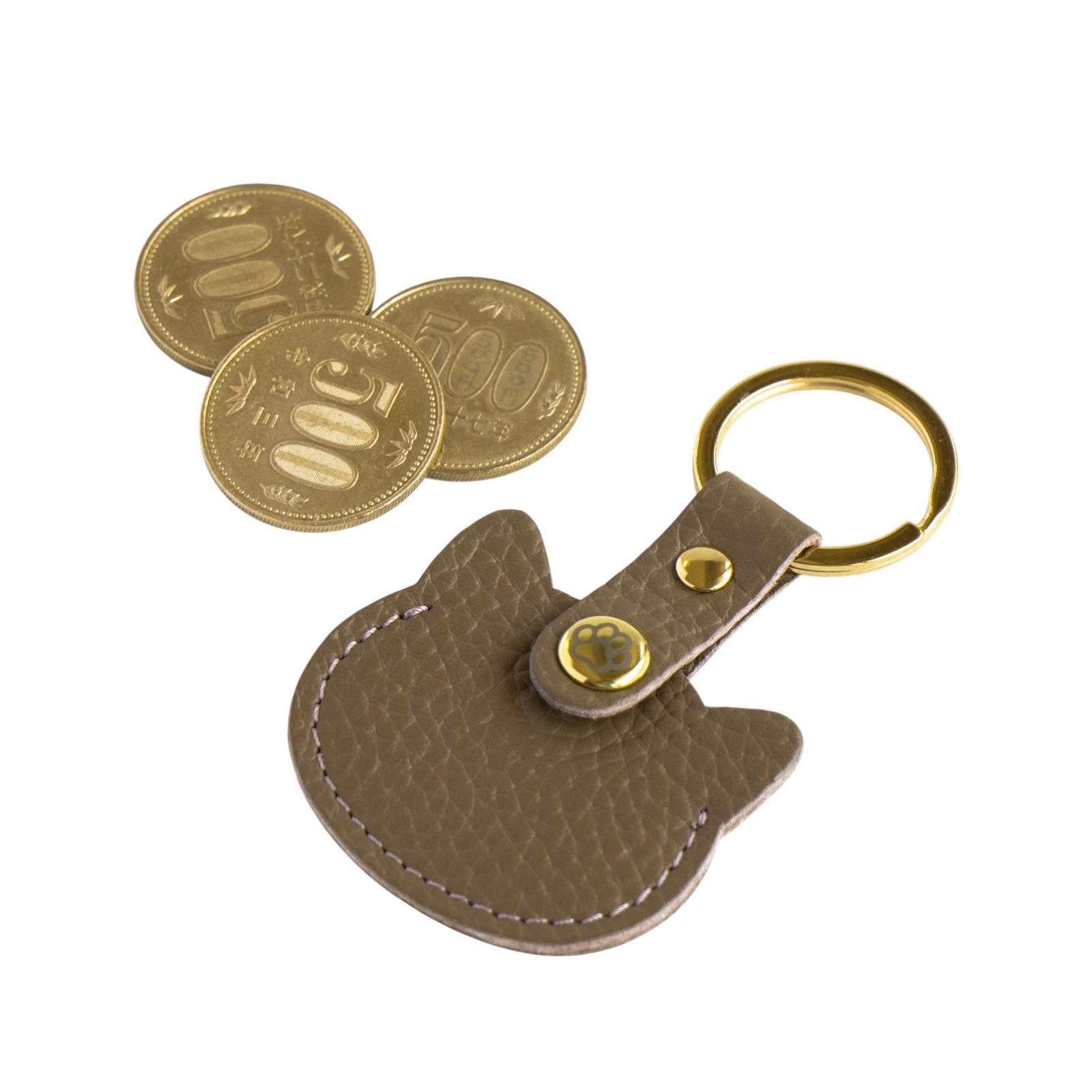 500 yen coin Hornja Cuir Mache / Etoupe