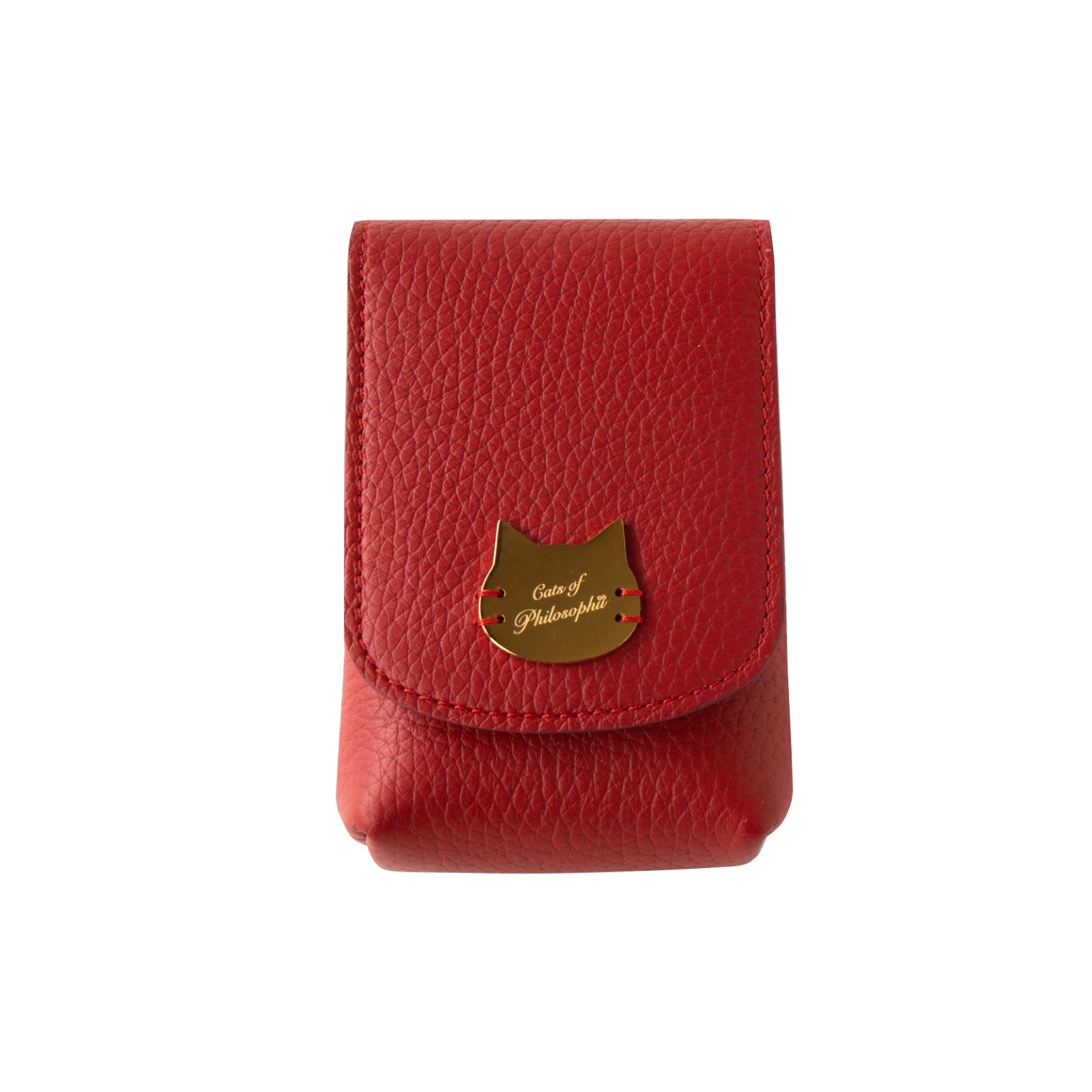 CAT Lip Case (3-piece type) Cuir Mache / Rouge