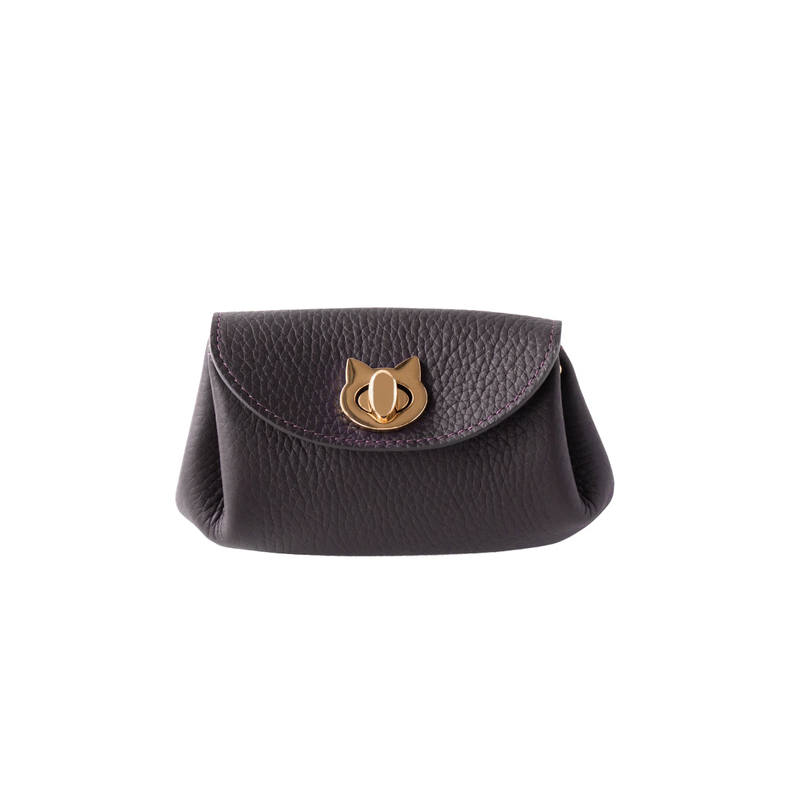 Shell pouch CAT Taurillon Clemence / Raisin