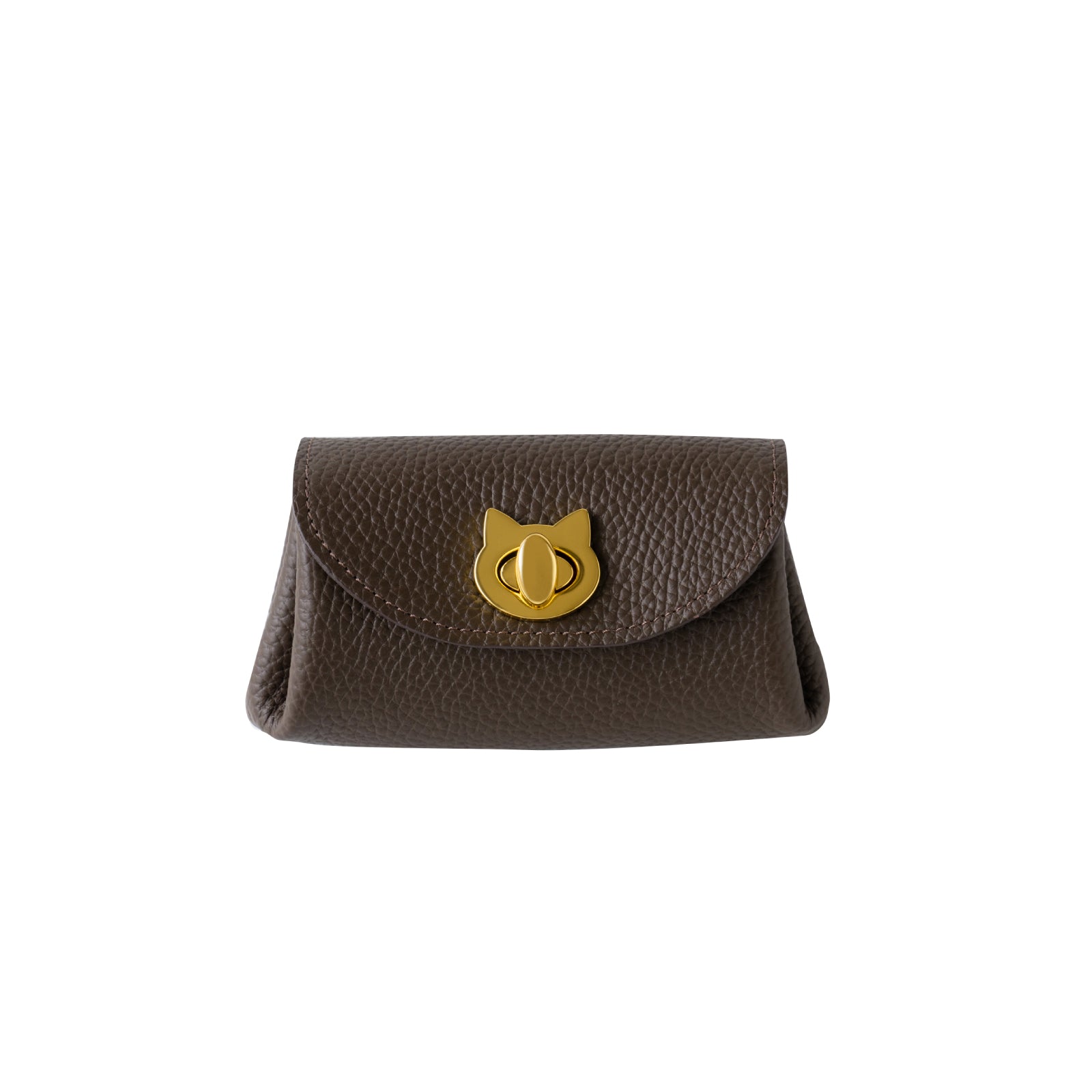 Shell Wallet CAT Cuir Mache / Chocolate
