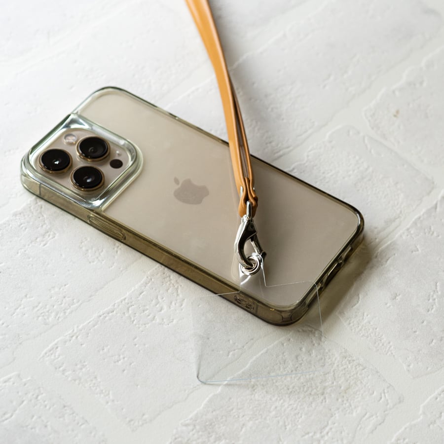 【おつとめ品セール】レザースマホストラップ(+ホルダー)シルバー金具 /110cm