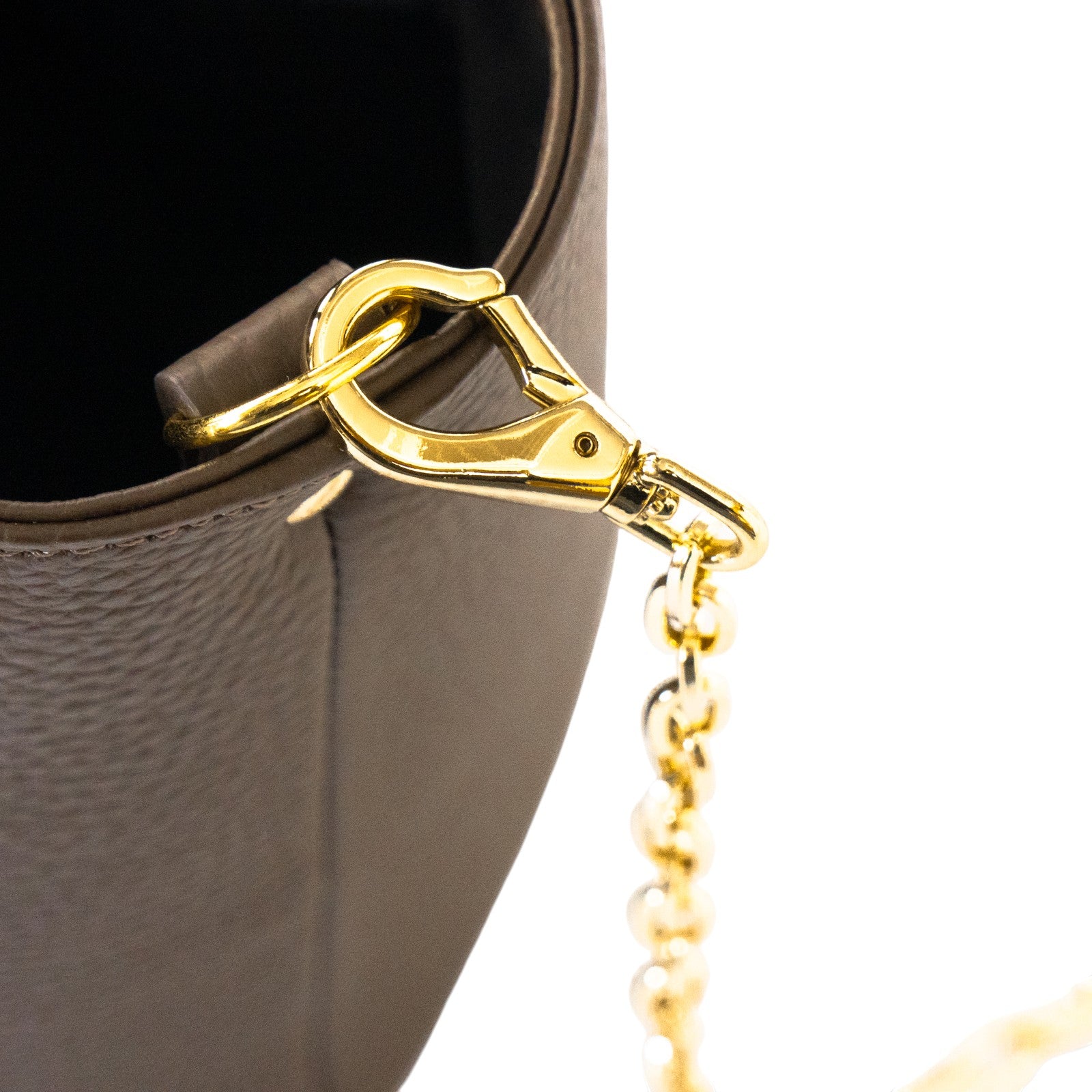 PAW Cuir Mache Mini Bag with Chain Shoulder Strap / Chocolate