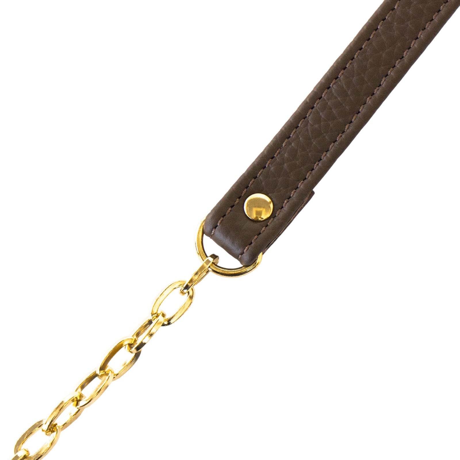 PAW Cuir Mache Mini Bag with Chain Shoulder Strap / Chocolate