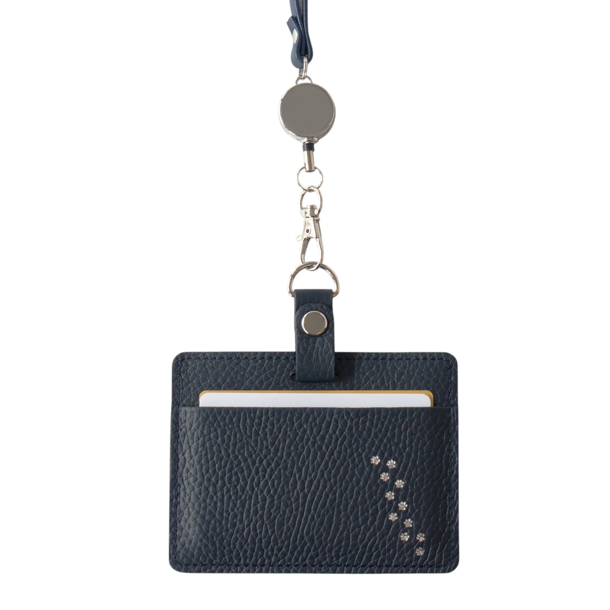 【受注販売:7/24(金)22:00~26(日)】【初回10%OFF】ストラップが選べるIDカードホルダー / ブルーニュイ