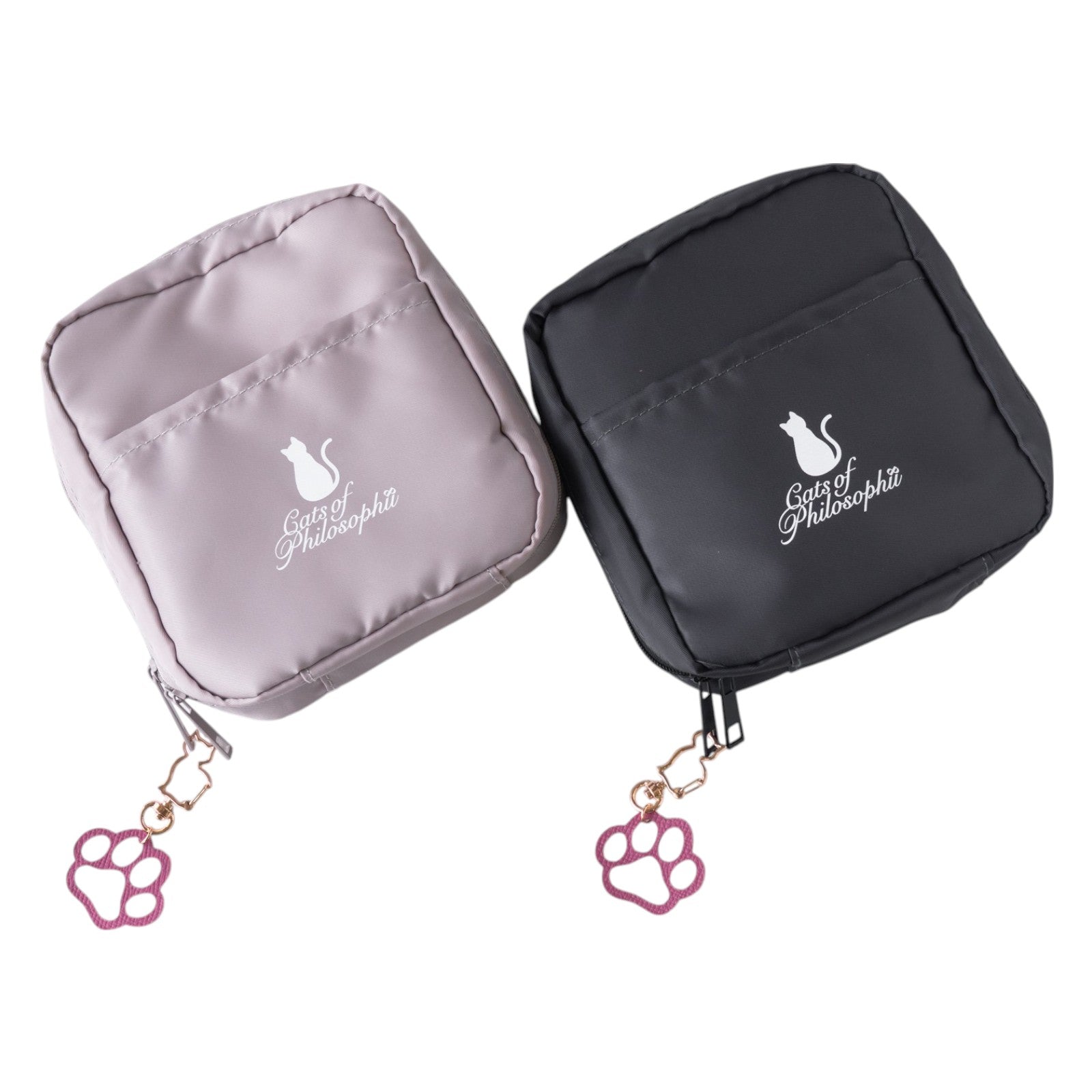 【10/21(火)22:00~ 26時間限定販売】【数量限定】保護猫チャリティー ロゴスクエアポーチ / グレージュ