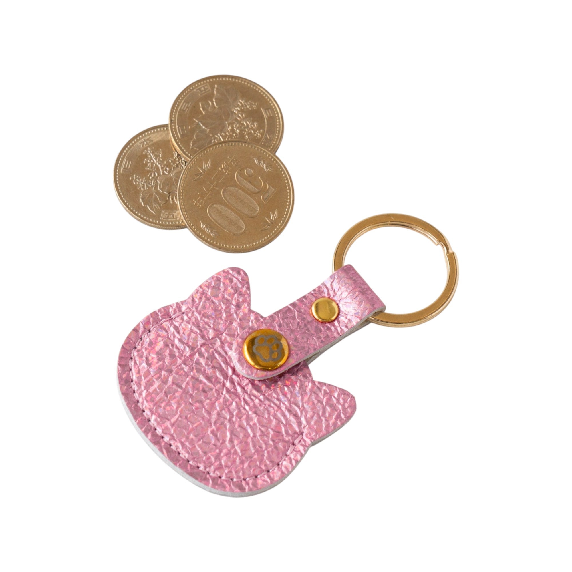 500円玉ホルニャー プリズムレザー / オーロラローズ