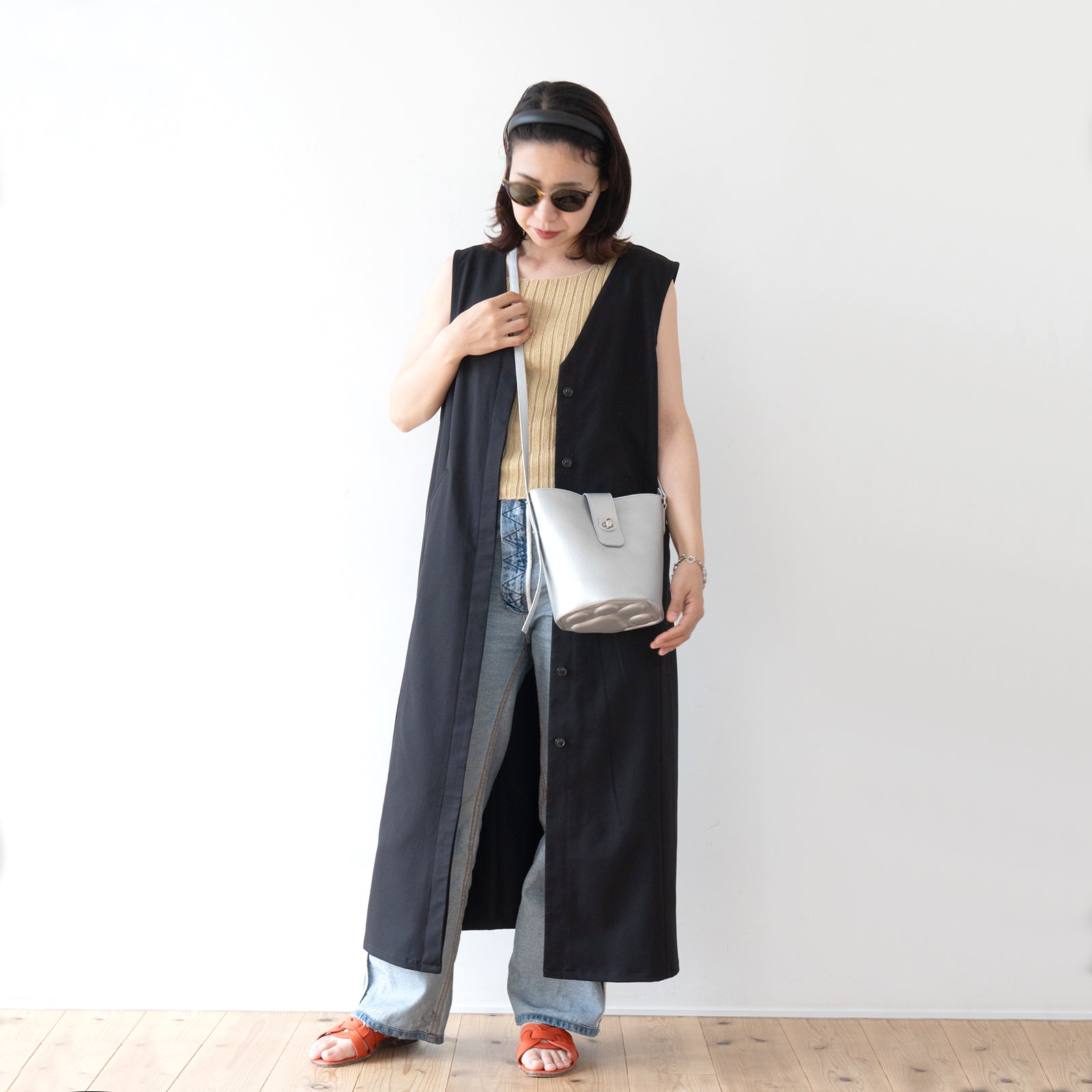 Shoulder Bag PAW (Paw) Cuir Mash / Silver