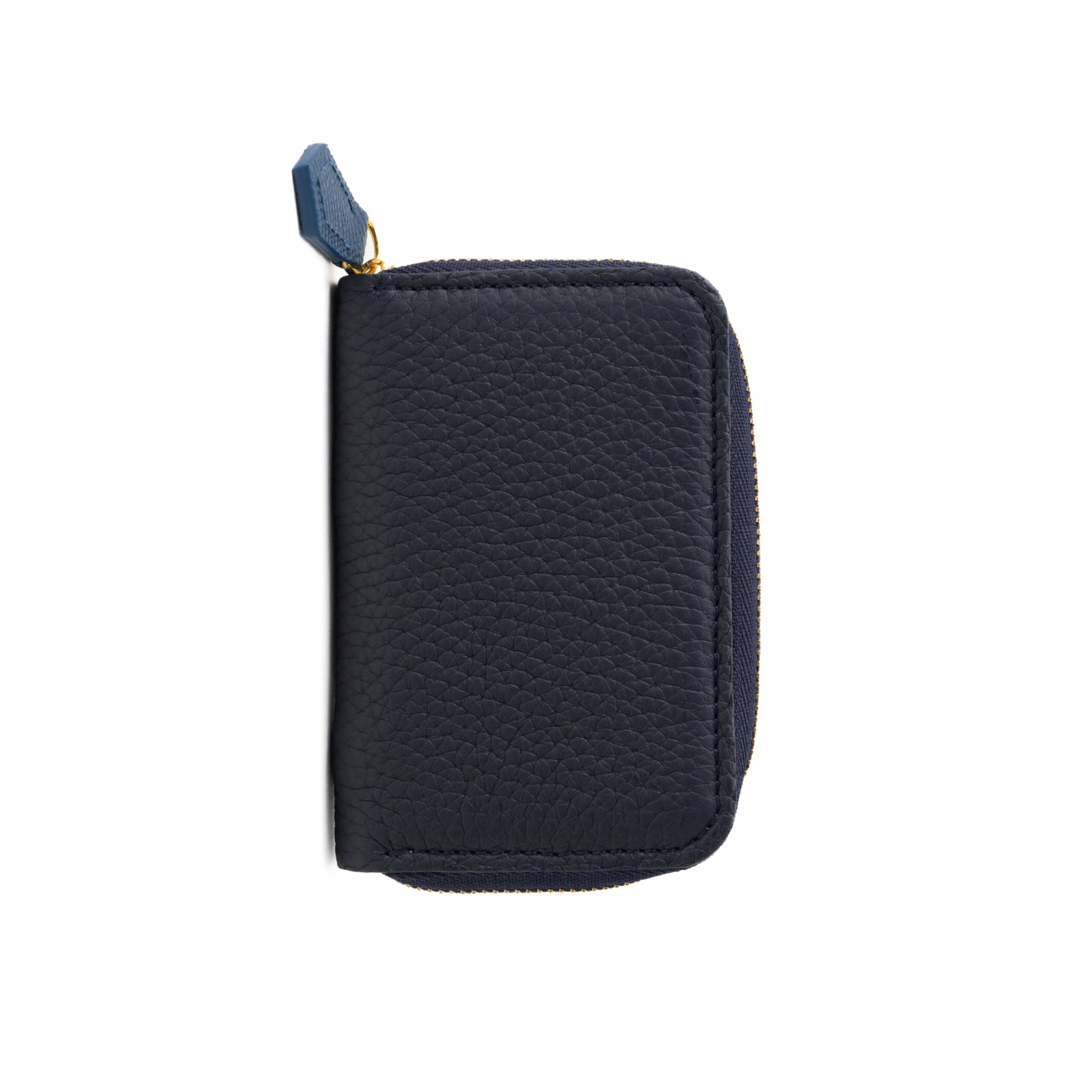 Round zipper 6-key smart key case Taurillon Clemence / Bleu Nuit