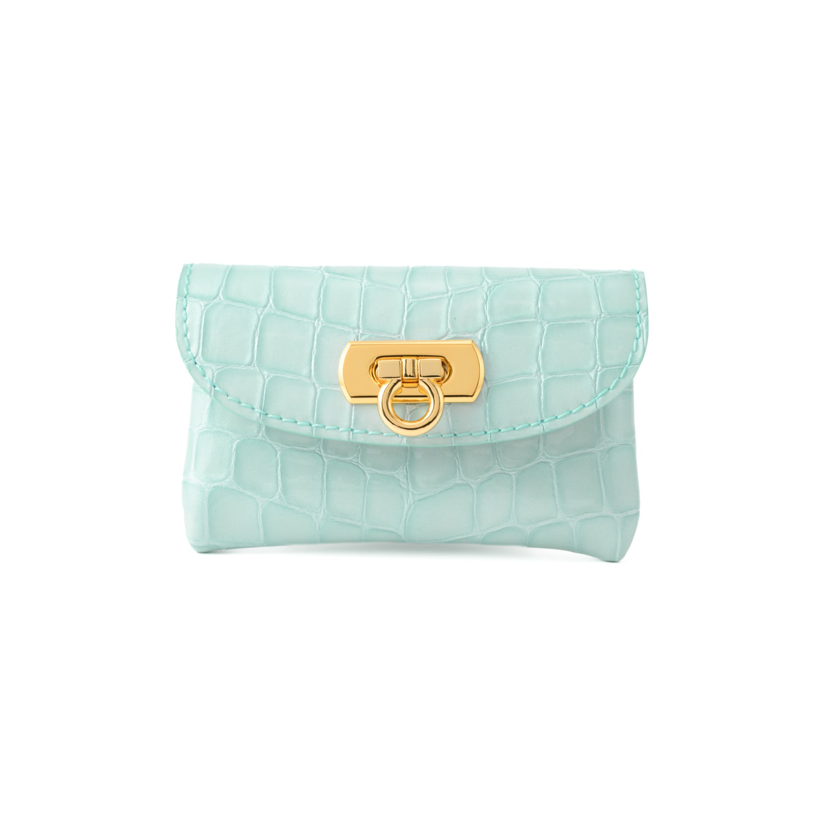 Leather flap mini wallet / Cromel