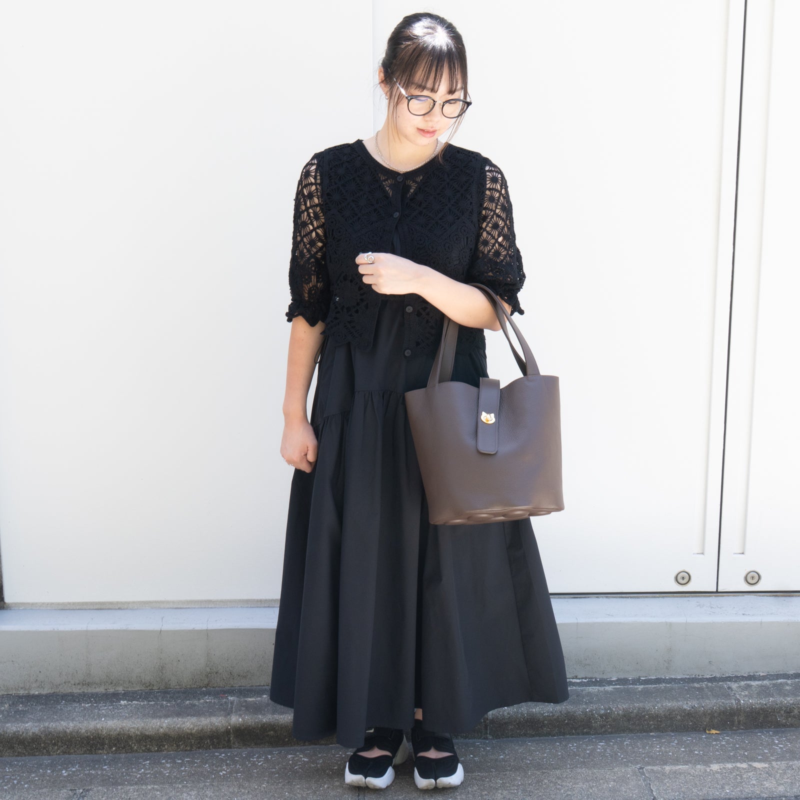 PAW Grande Cuir Mache Bucket Bag / Chocolate