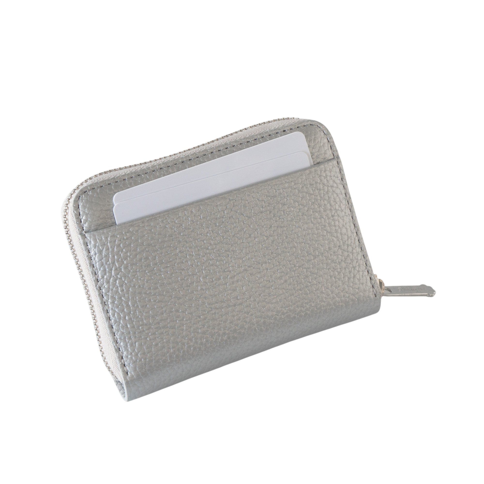 PAW Zippered Mid-Wallet Cuir Mash / Silver