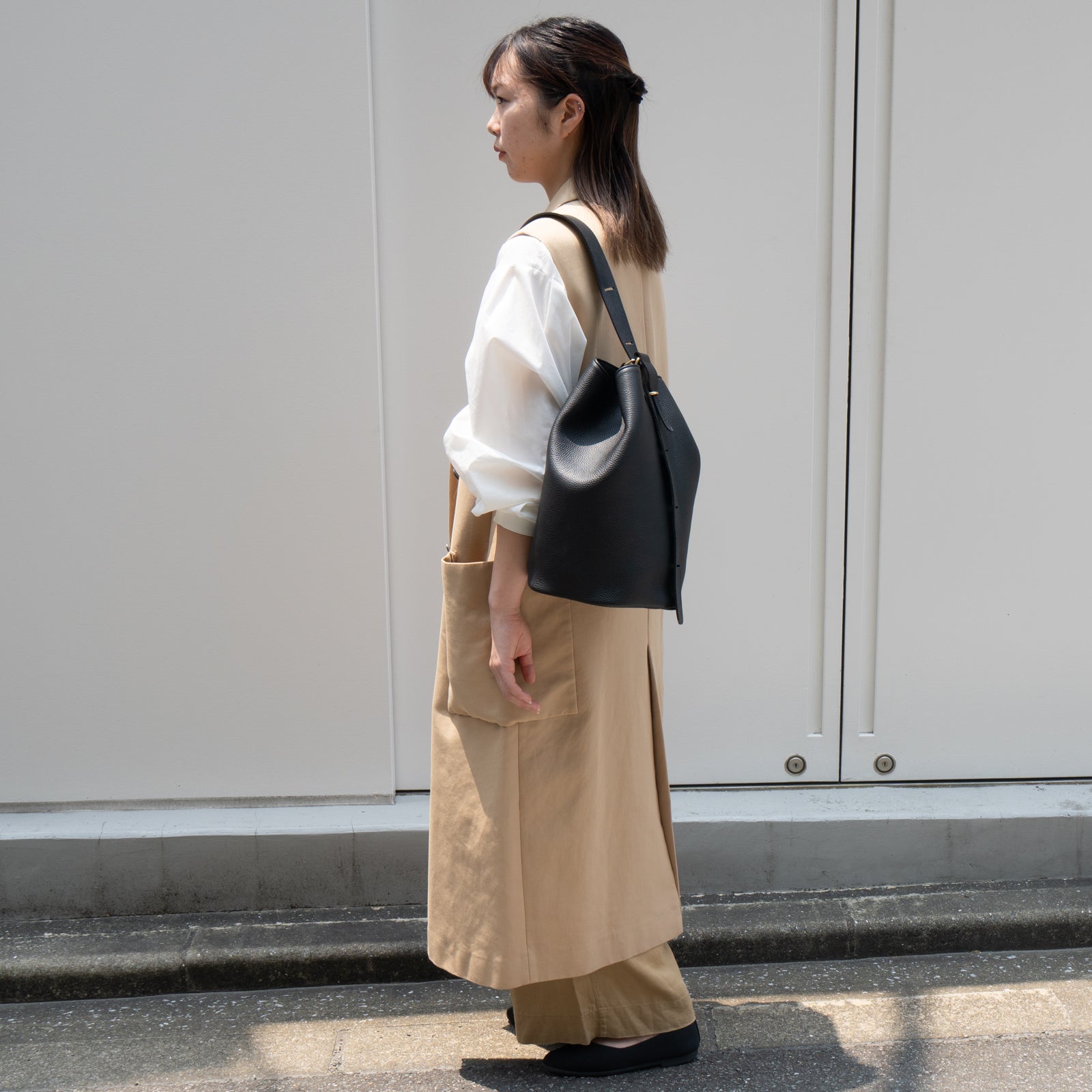 PAW Cuir Mache 3-Way Bag in Black with Silver Hardware