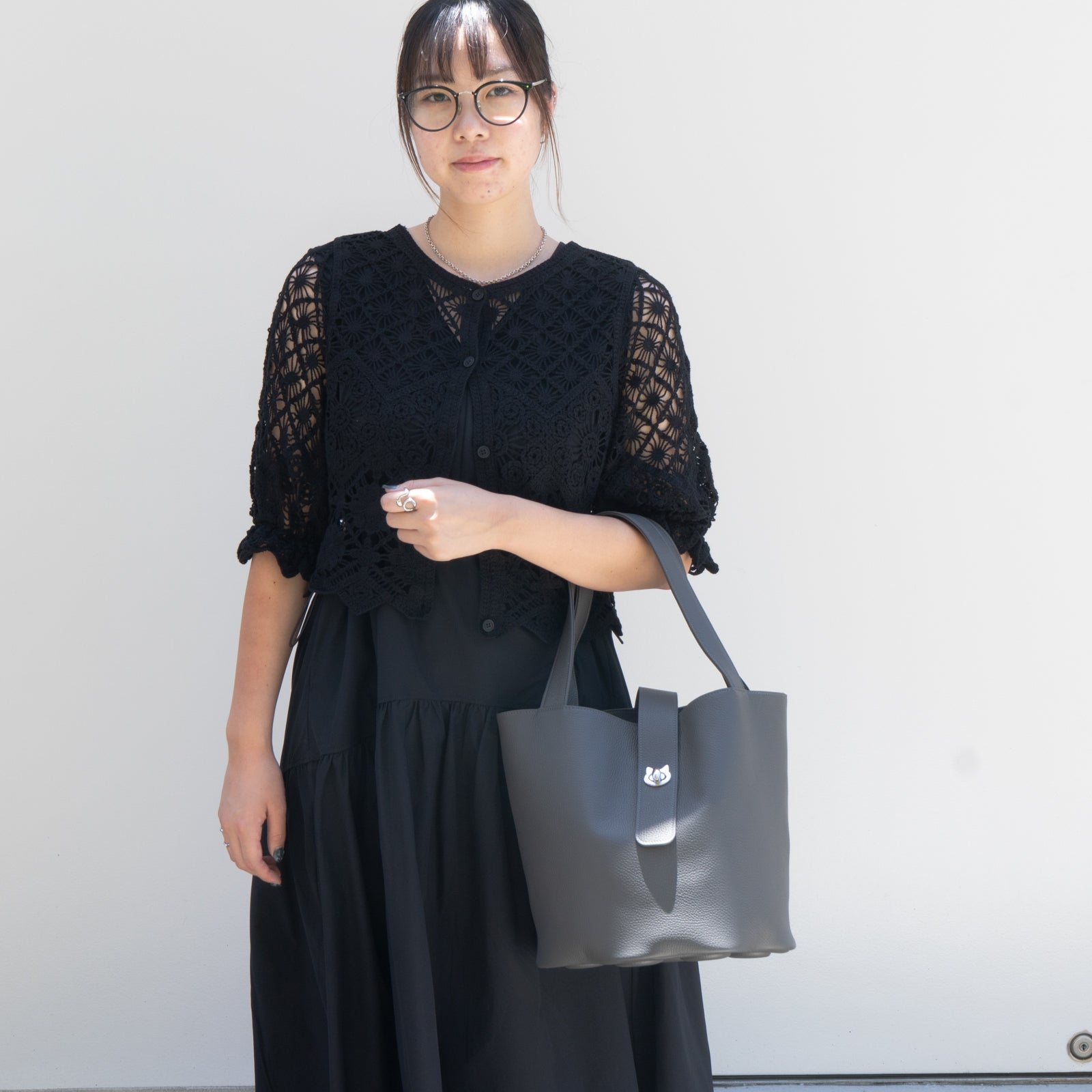 PAW Grande Cuir Mash Bucket Bag / Graphite