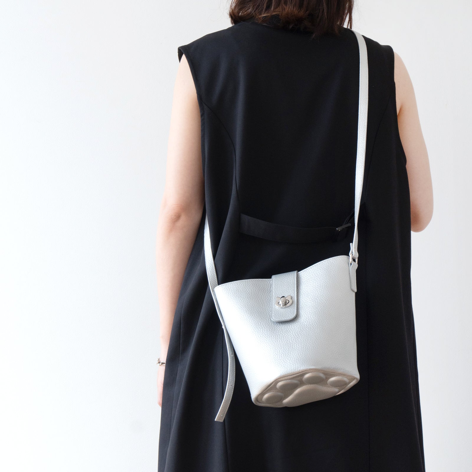 Shoulder Bag PAW (Paw) Cuir Mash / Silver