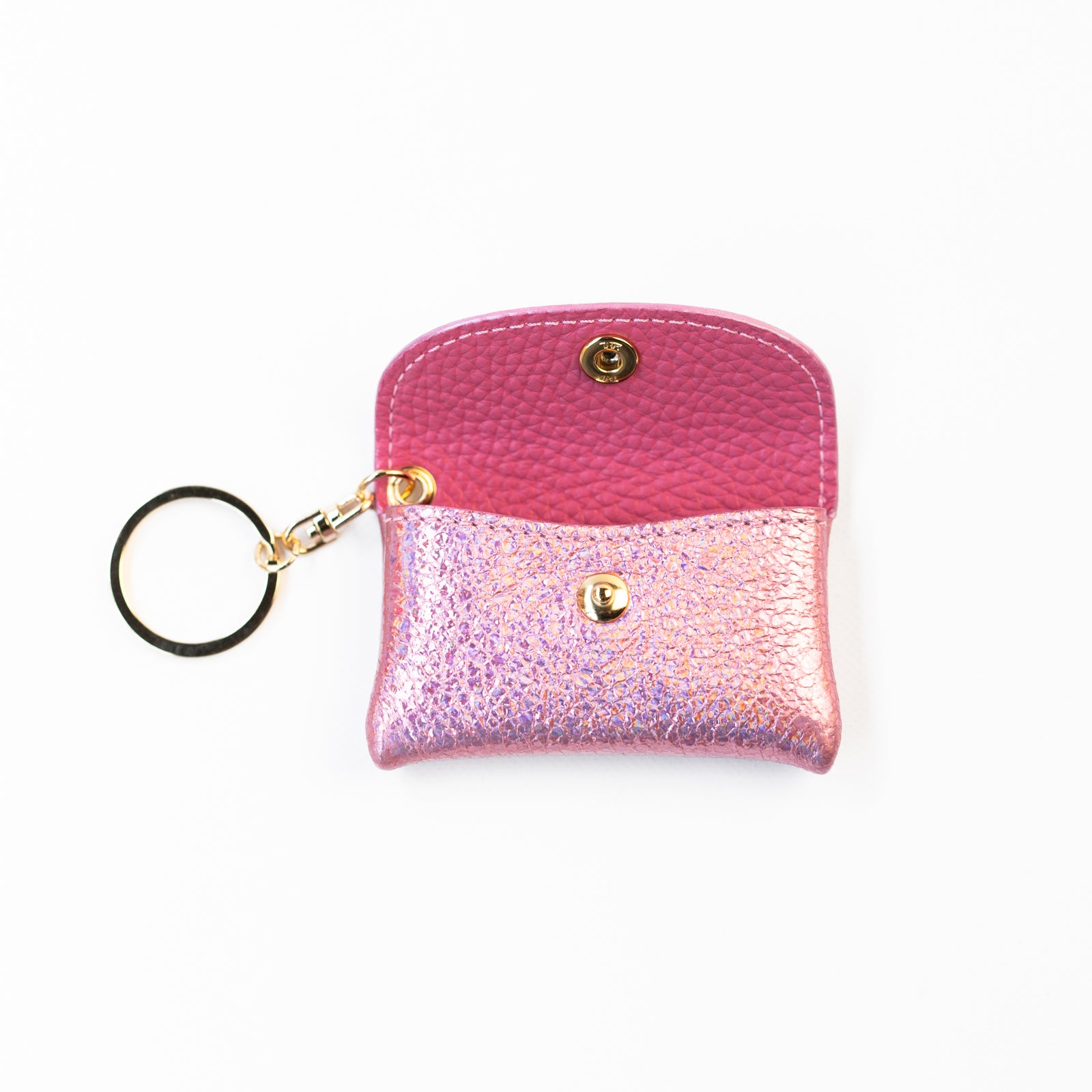 Soft leather flap minimini key ring prism leather