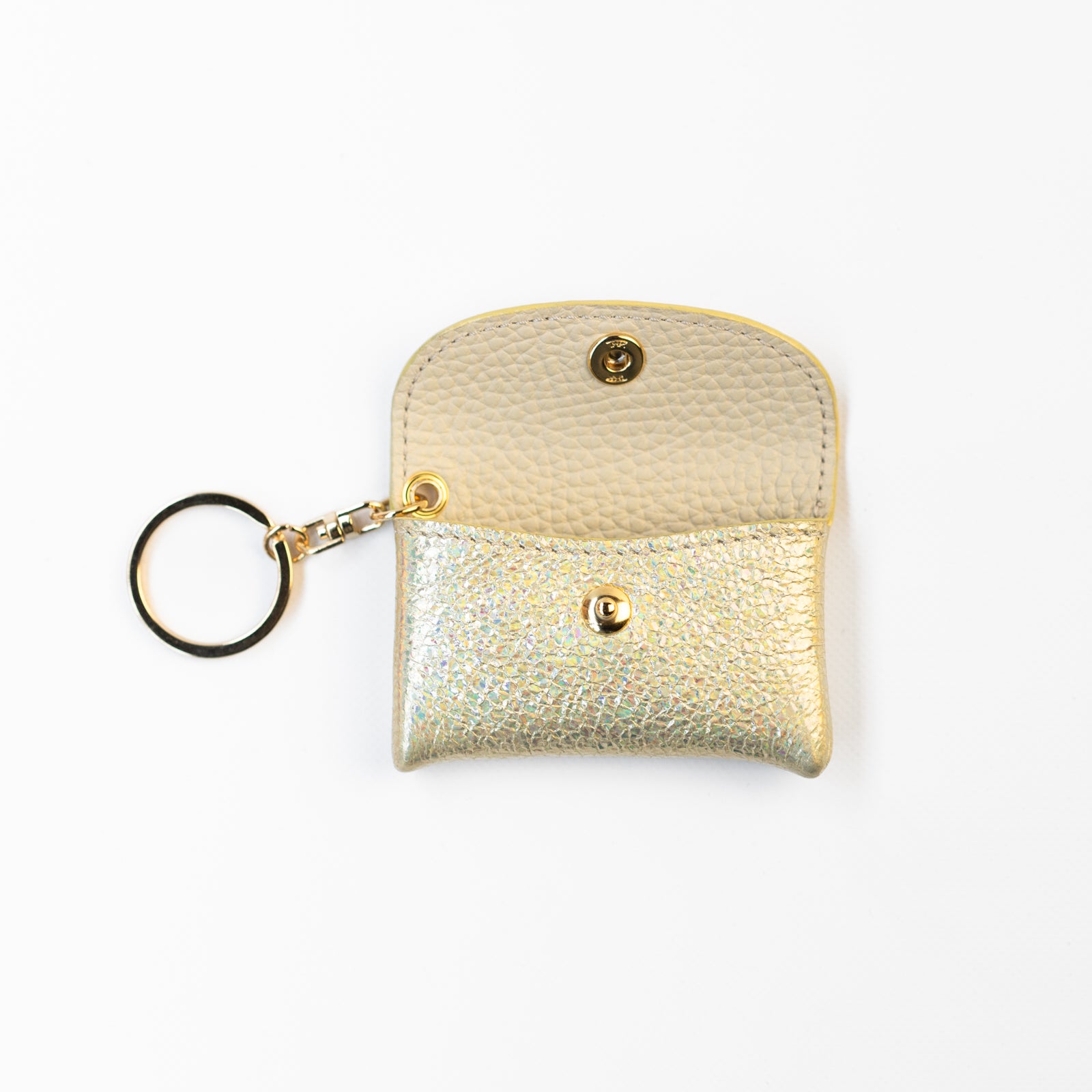 Soft leather flap minimini key ring prism leather