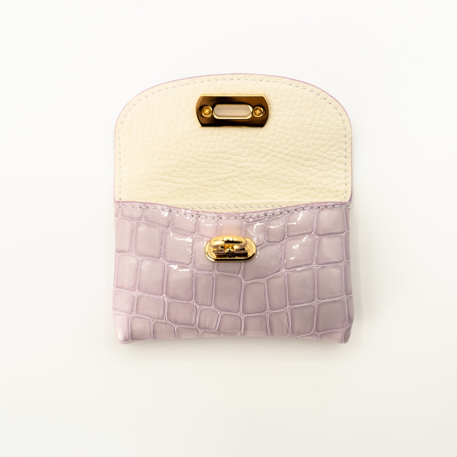 Leather flap mini wallet / Cromel
