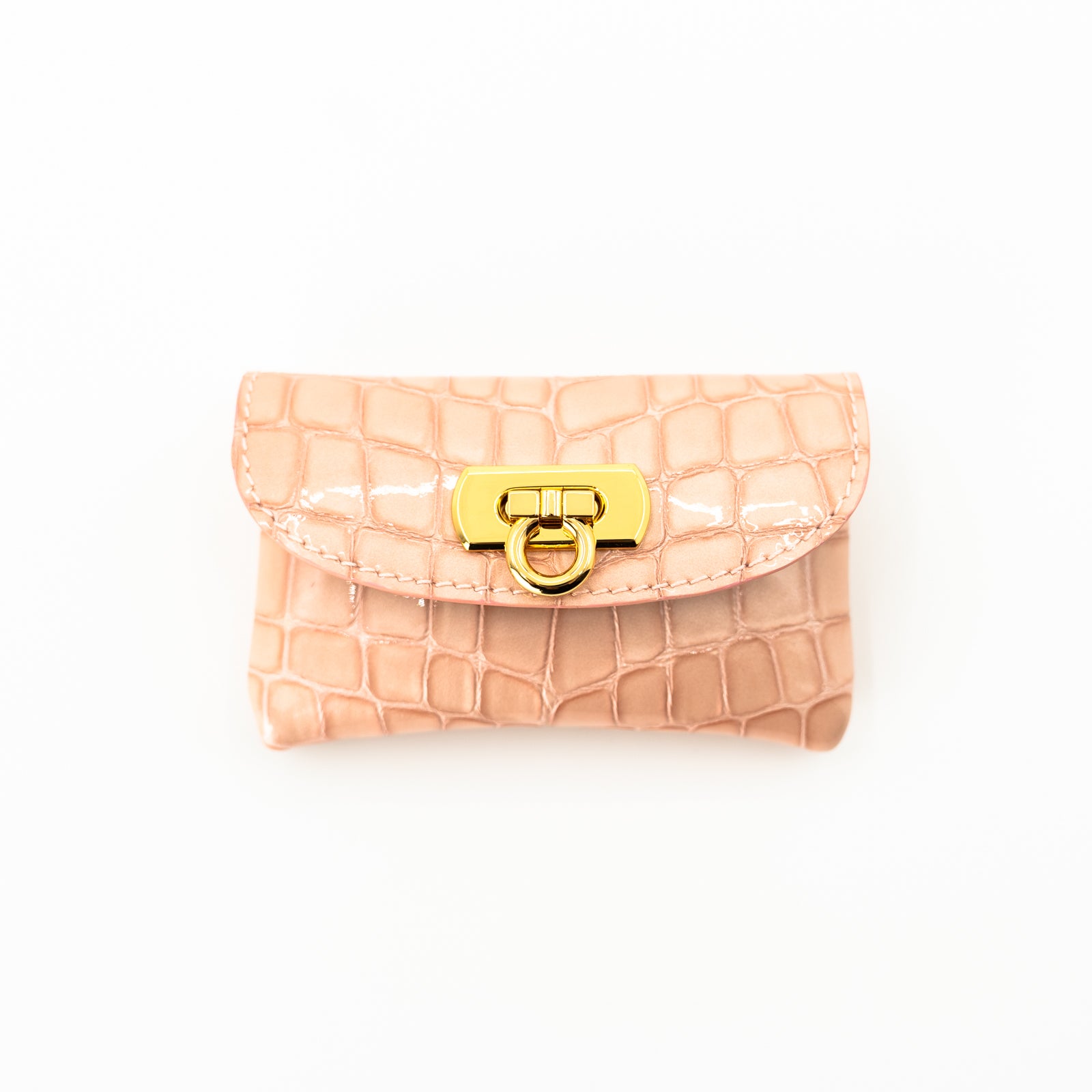Leather flap mini wallet / Cromel