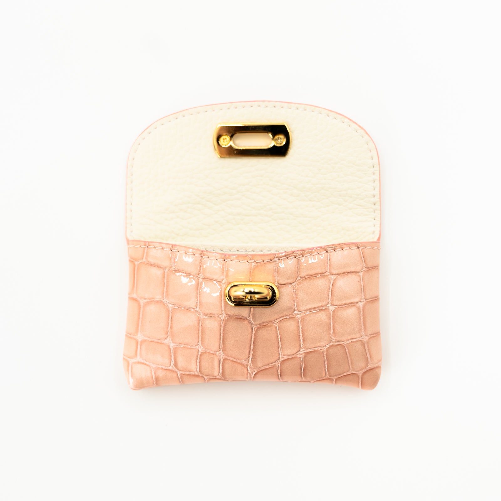 Leather flap mini wallet / Cromel