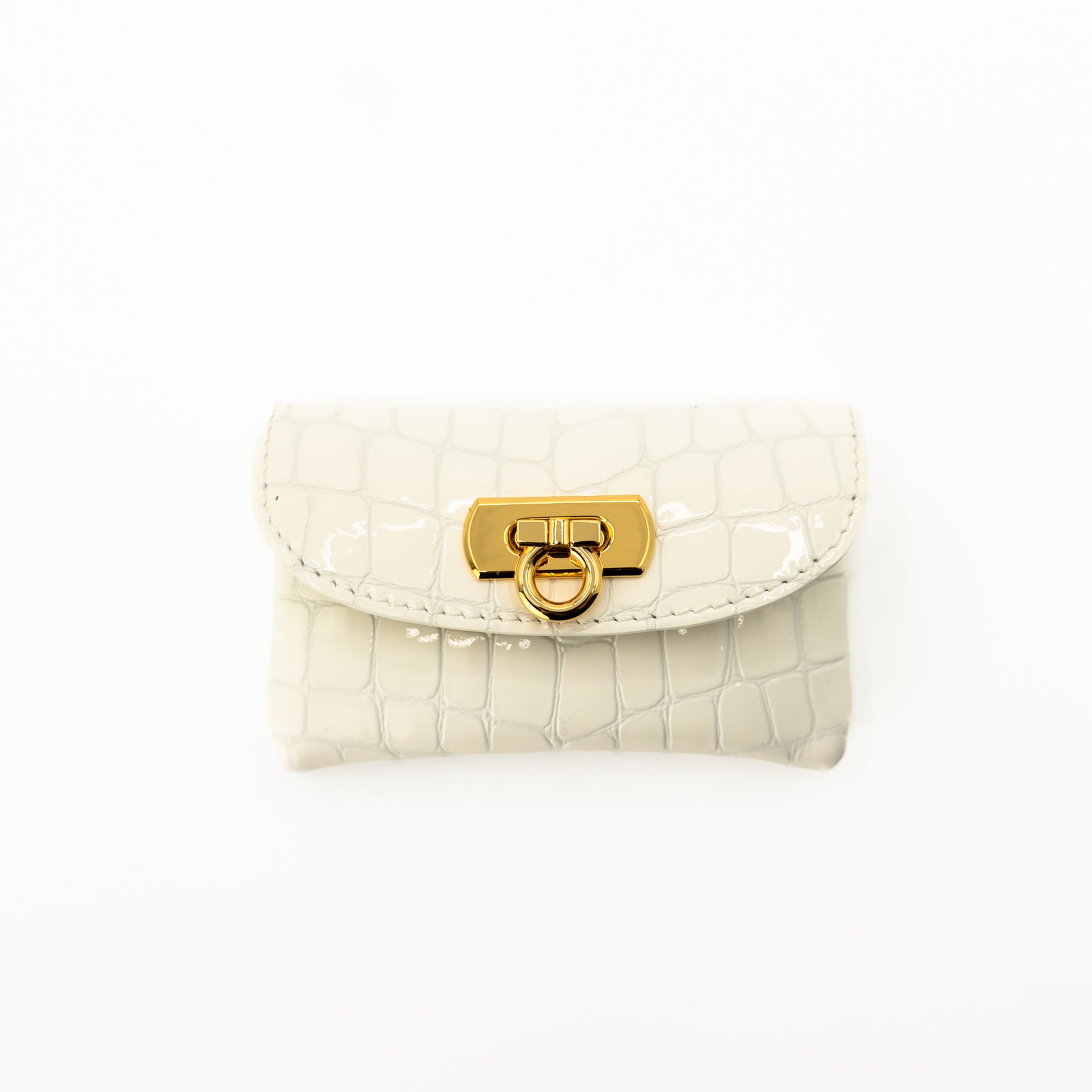 Leather flap mini wallet / Cromel