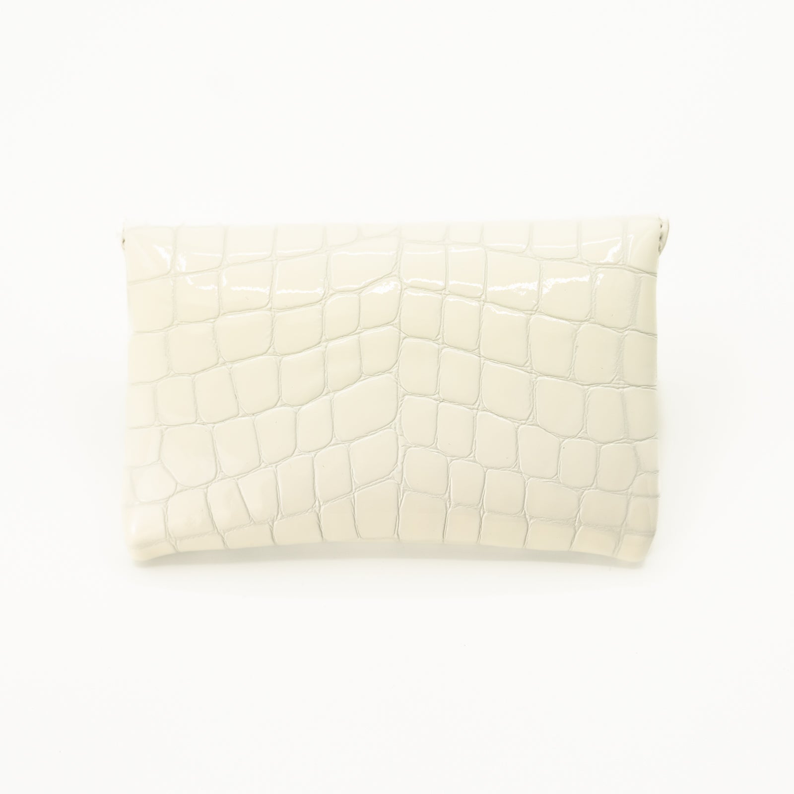 Leather flap middle wallet / Cromel