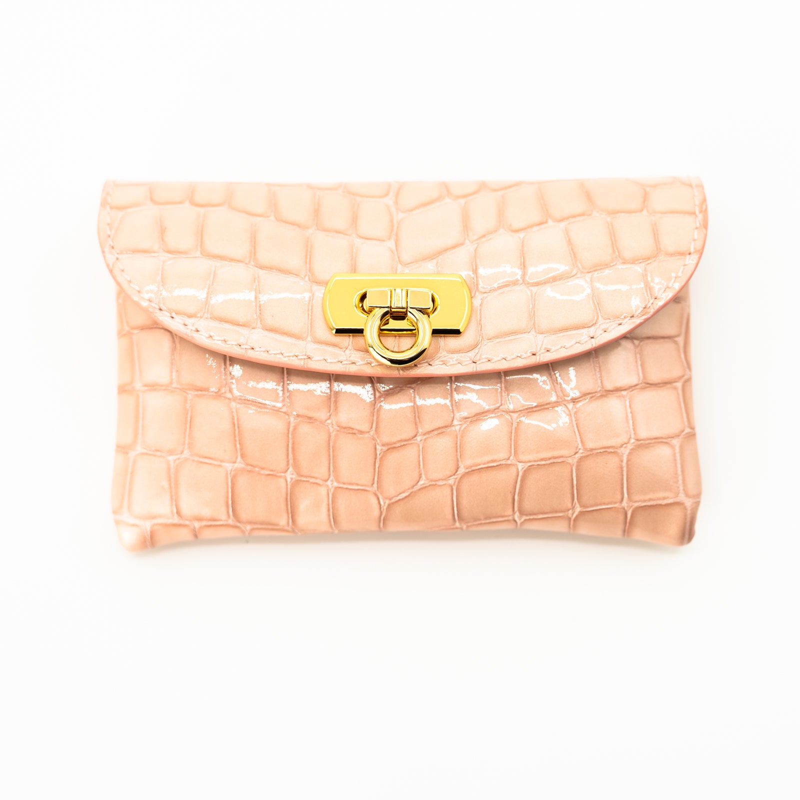 Leather flap middle wallet / Cromel