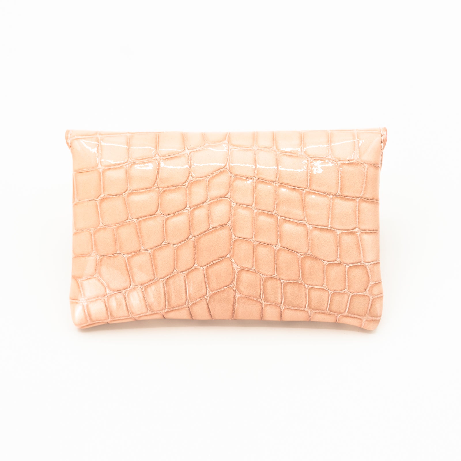 Leather flap middle wallet / Cromel