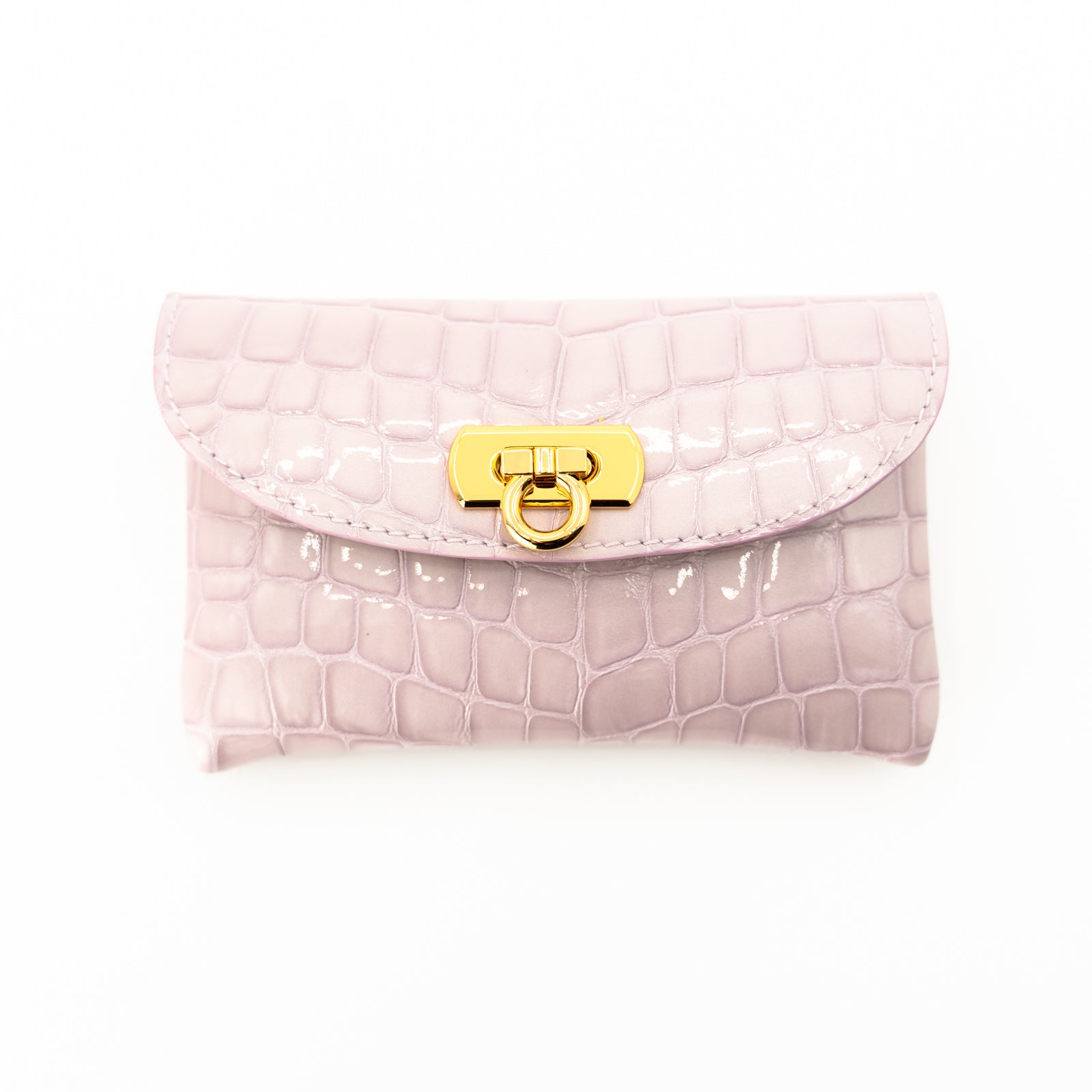 Leather flap middle wallet / Cromel