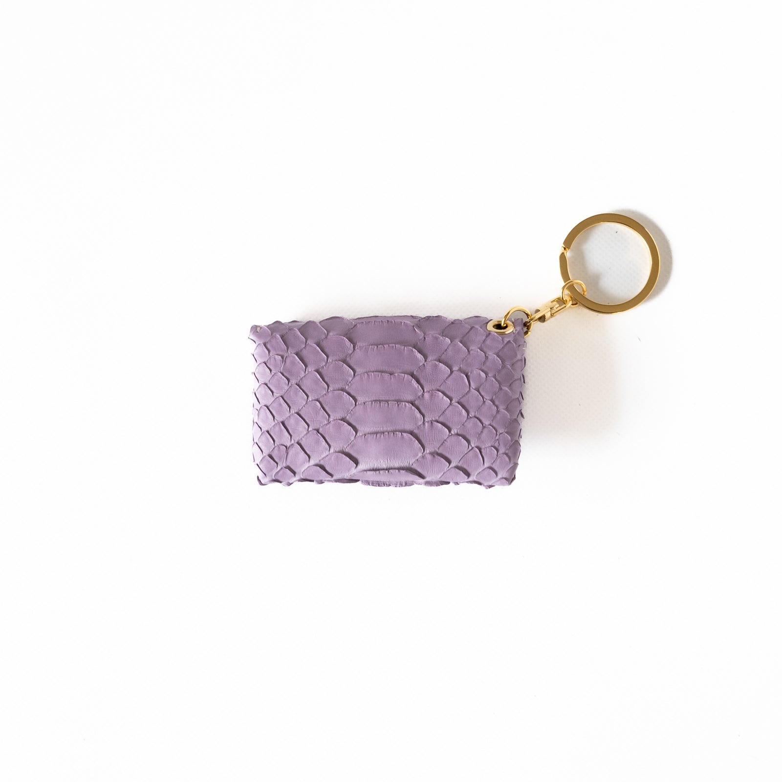 Soft leather flap minimini key ring Python (color)