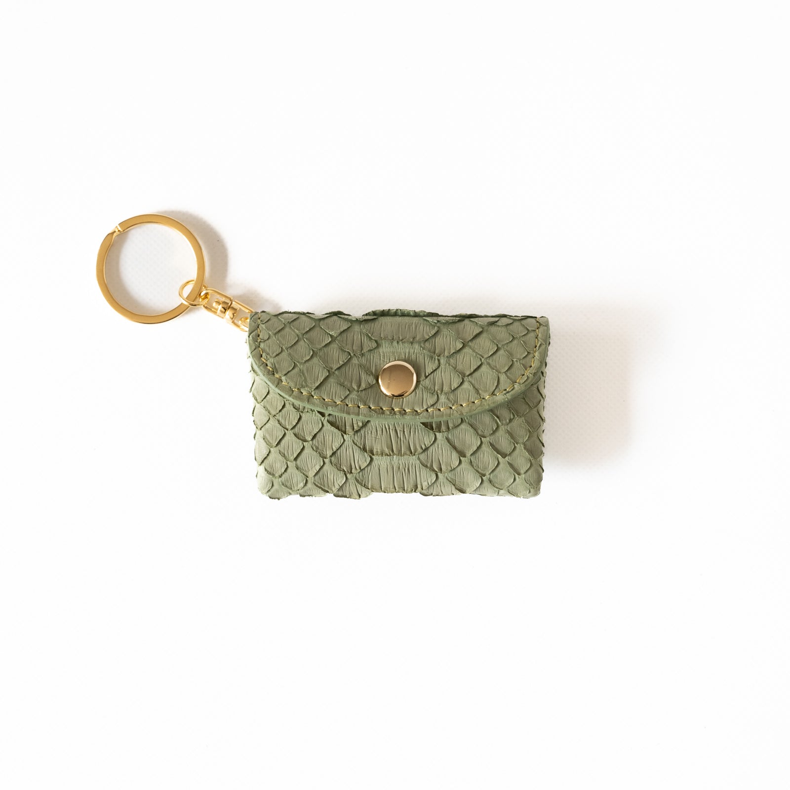 Soft leather flap minimini key ring Python (color)