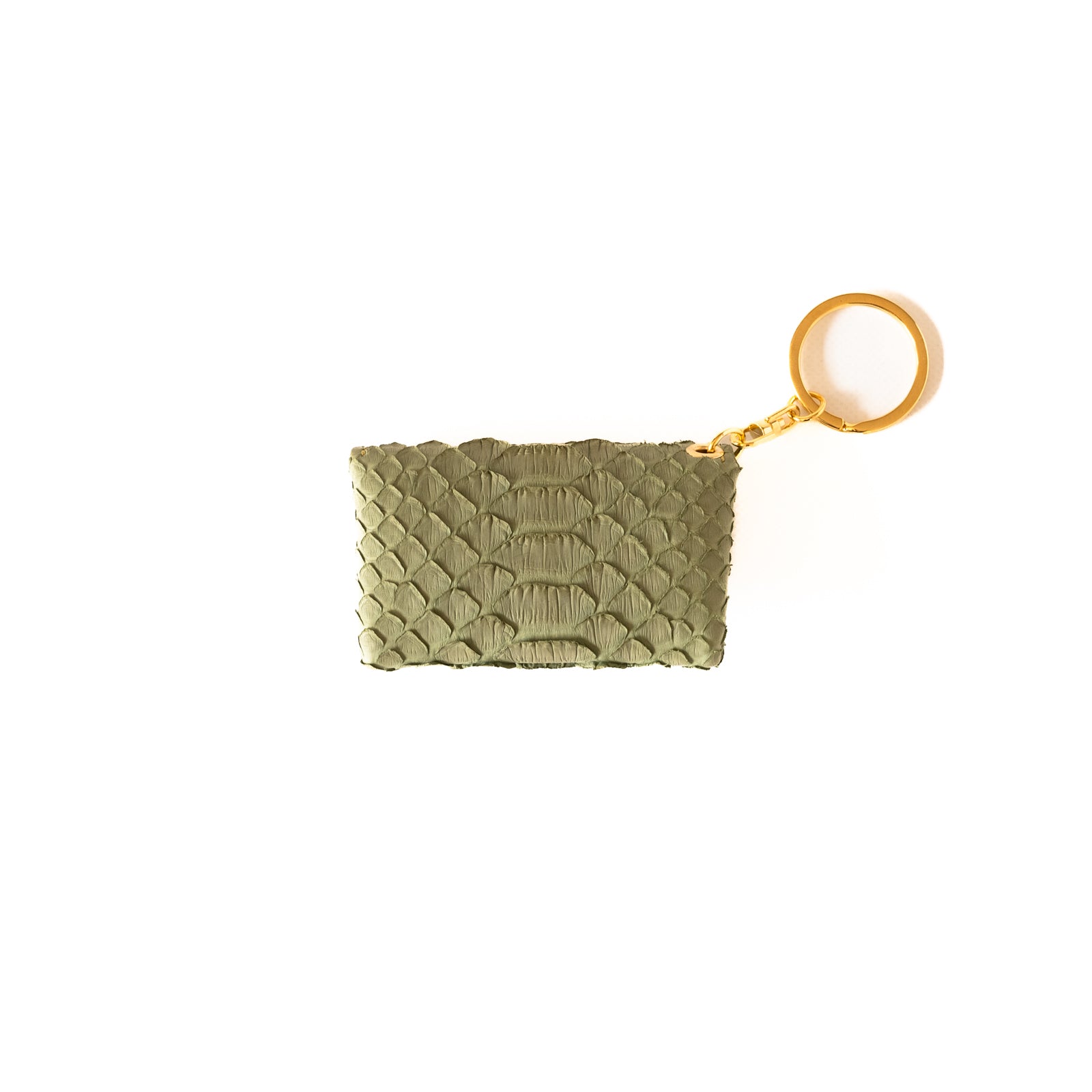 Soft leather flap minimini key ring Python (color)