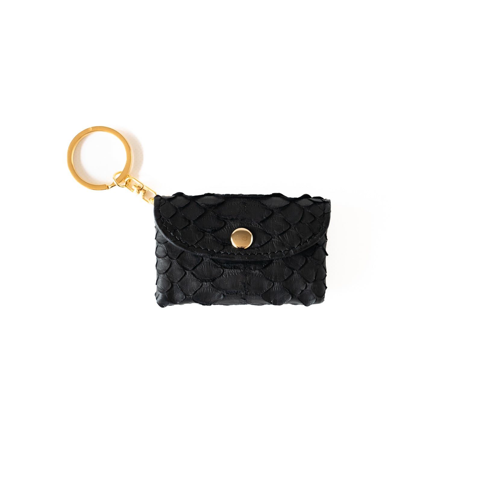 Soft leather flap minimini key ring Python (color)