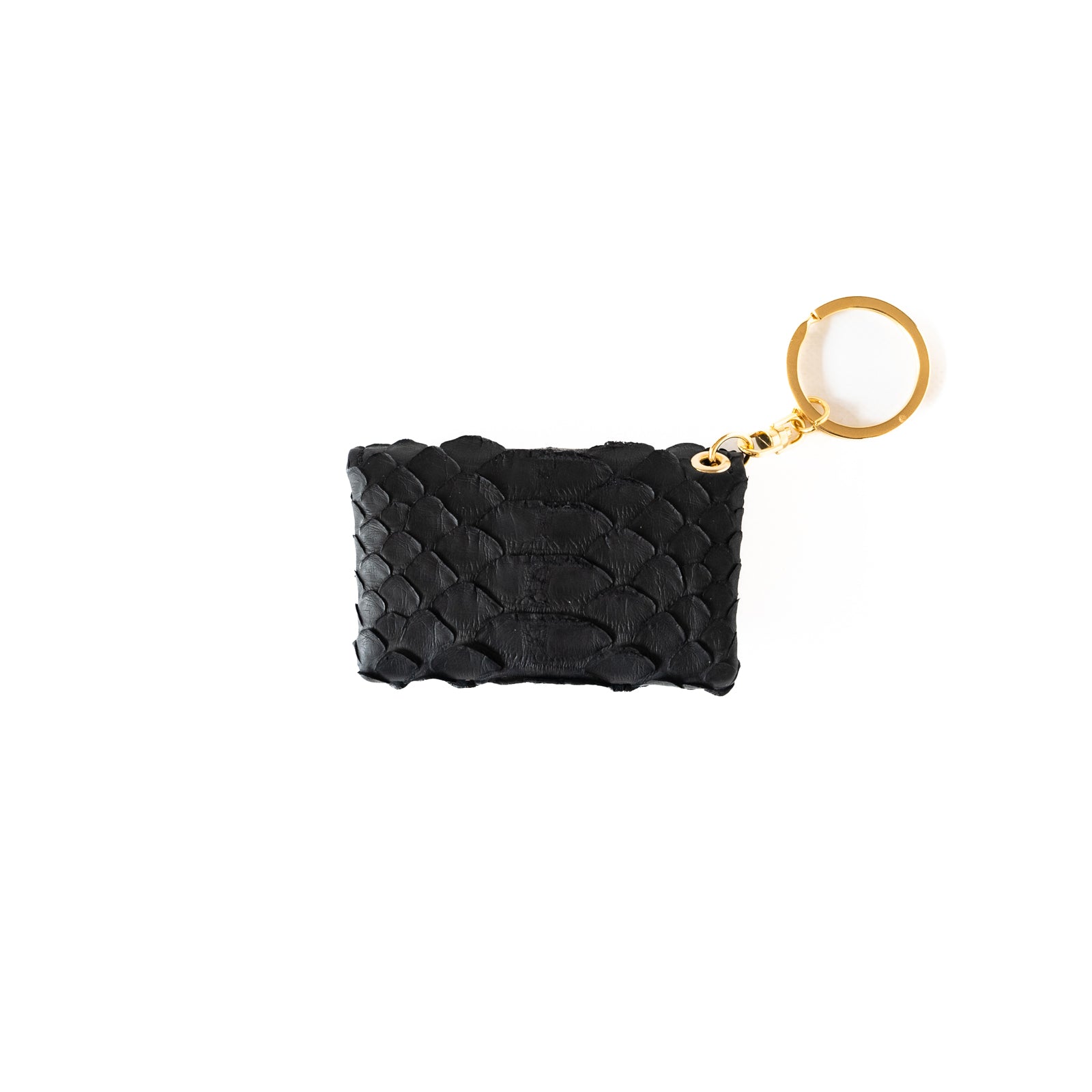 Soft leather flap minimini key ring Python (color)