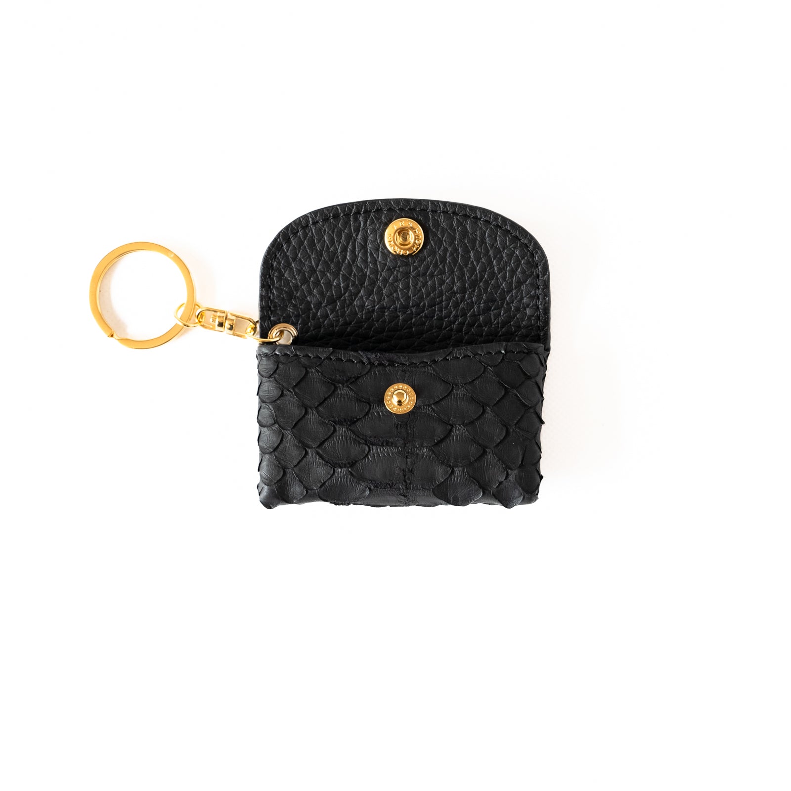 Soft leather flap minimini key ring Python (color)