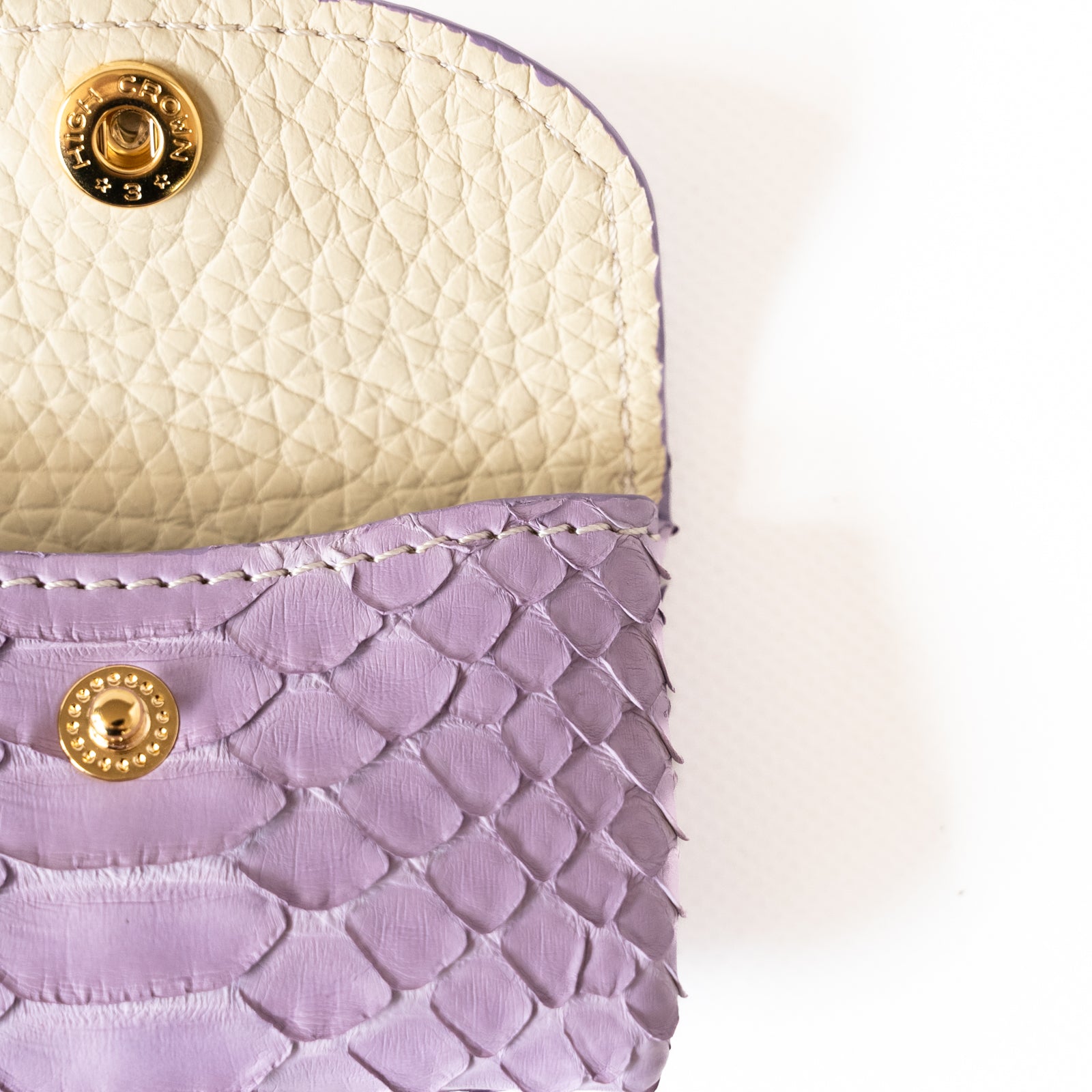 Soft leather flap minimini key ring Python (color)