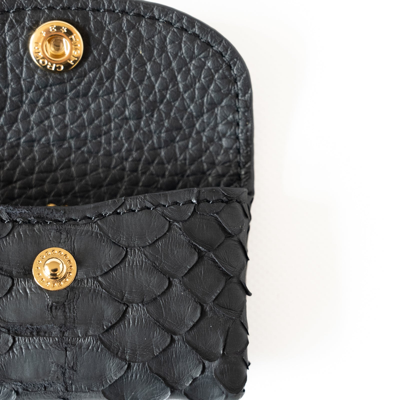 Soft leather flap minimini key ring Python (color)