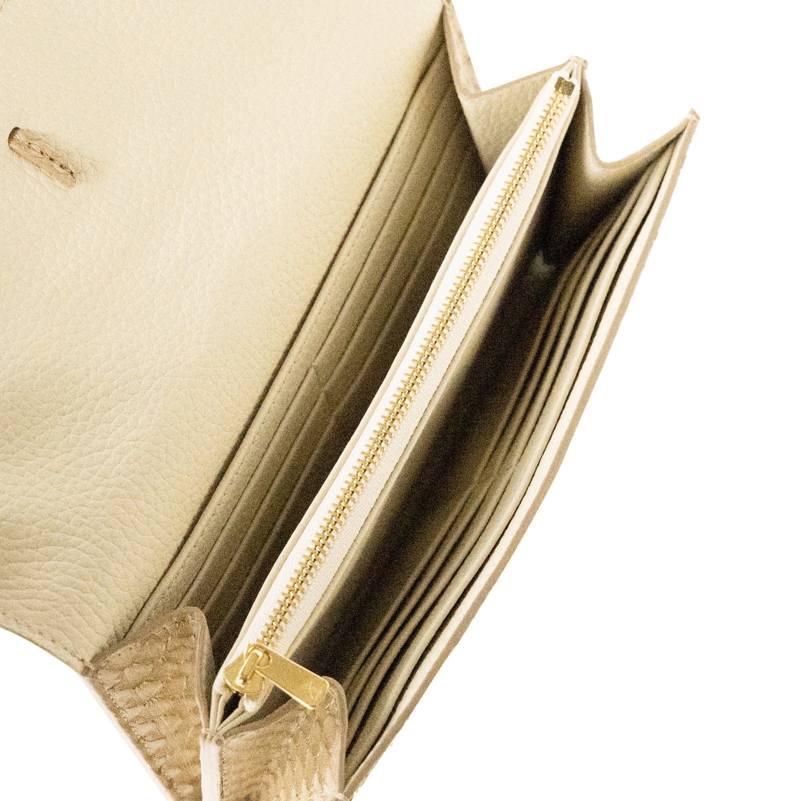 Long wallet chante python leather