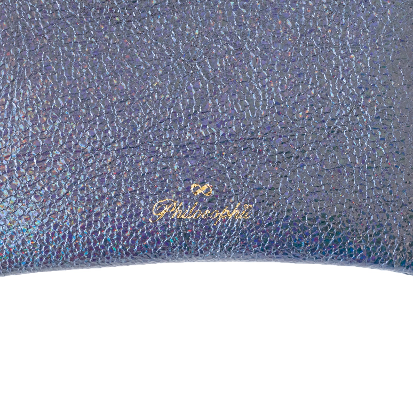 Mini drawstring pouch prism leather