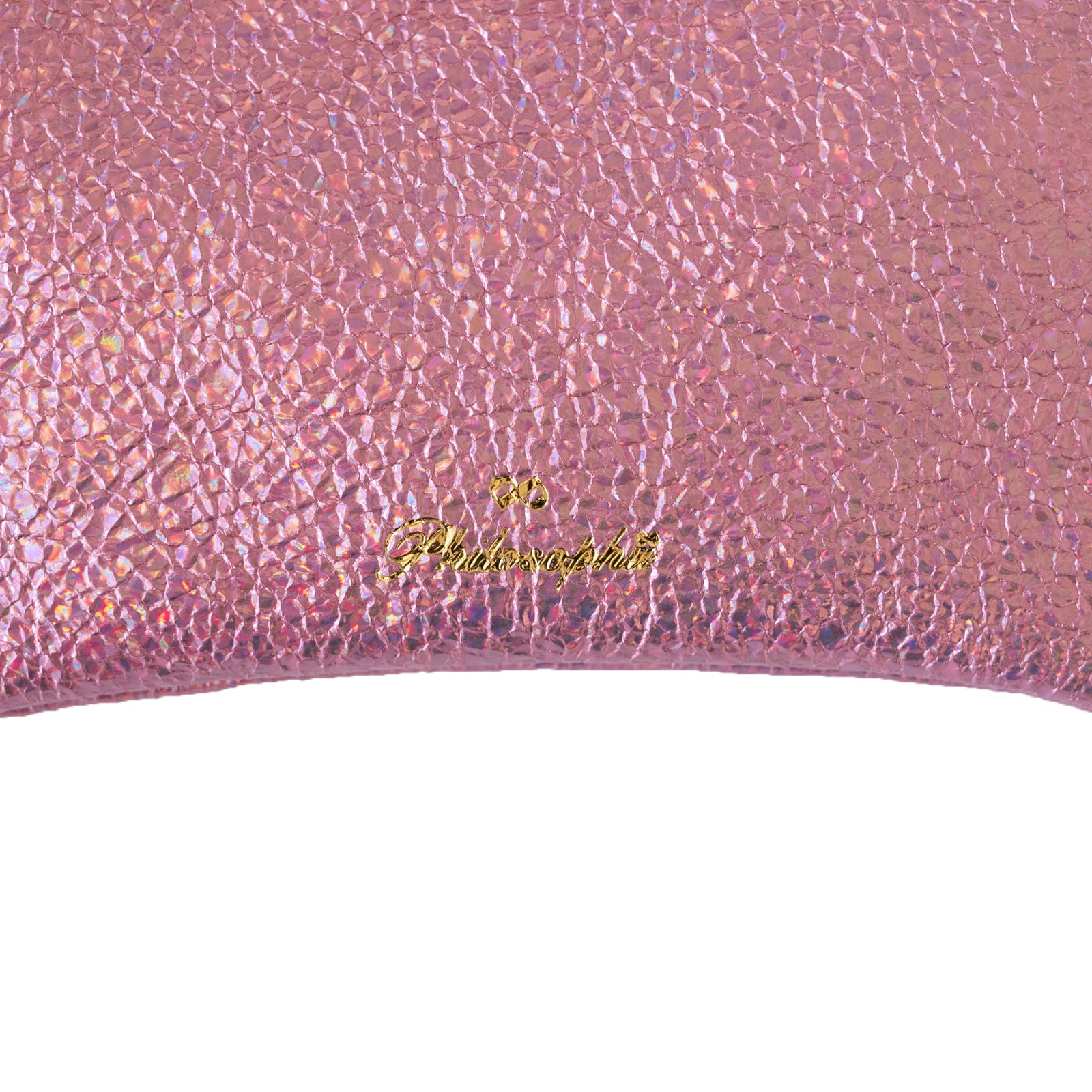 Mini drawstring pouch prism leather