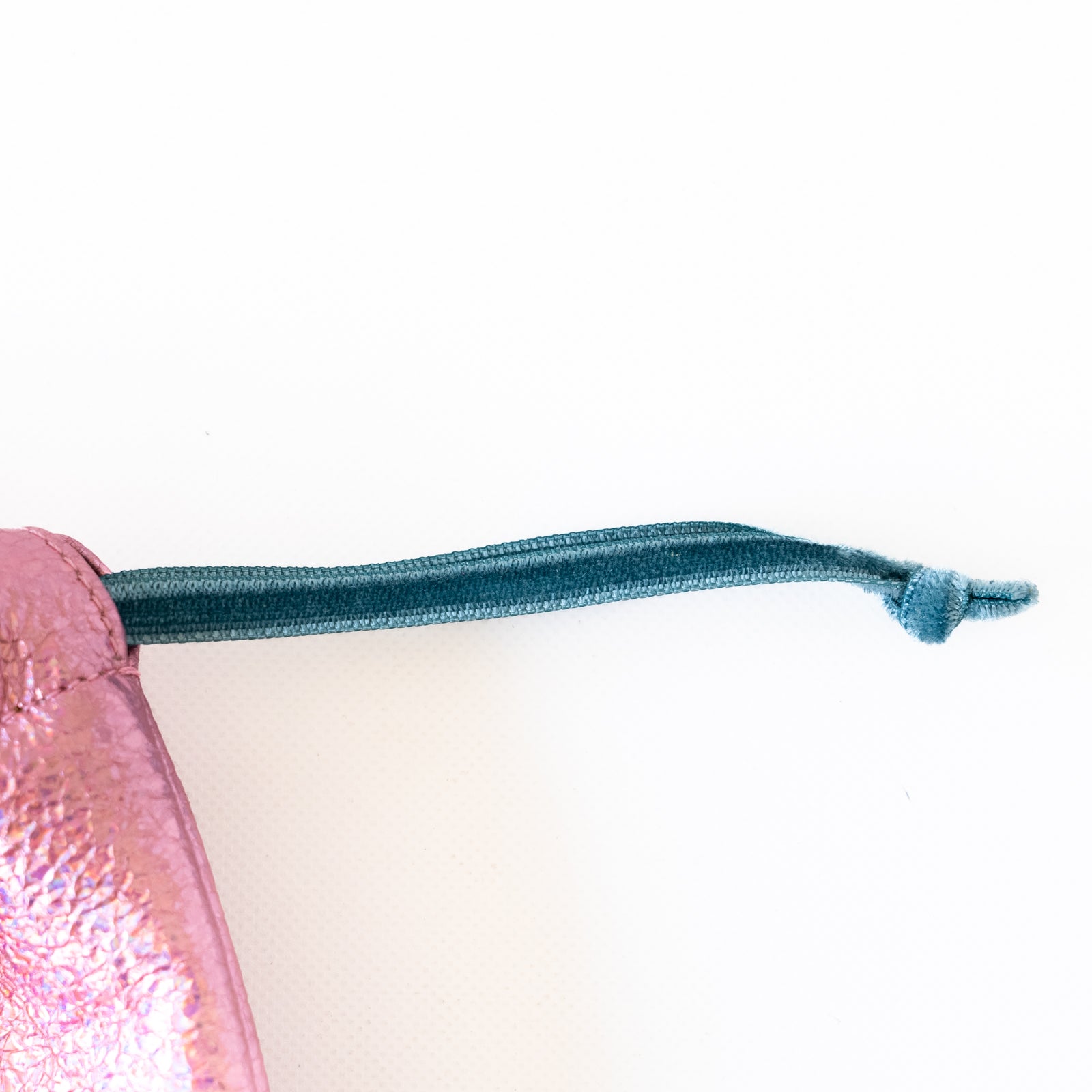 Mini drawstring pouch prism leather