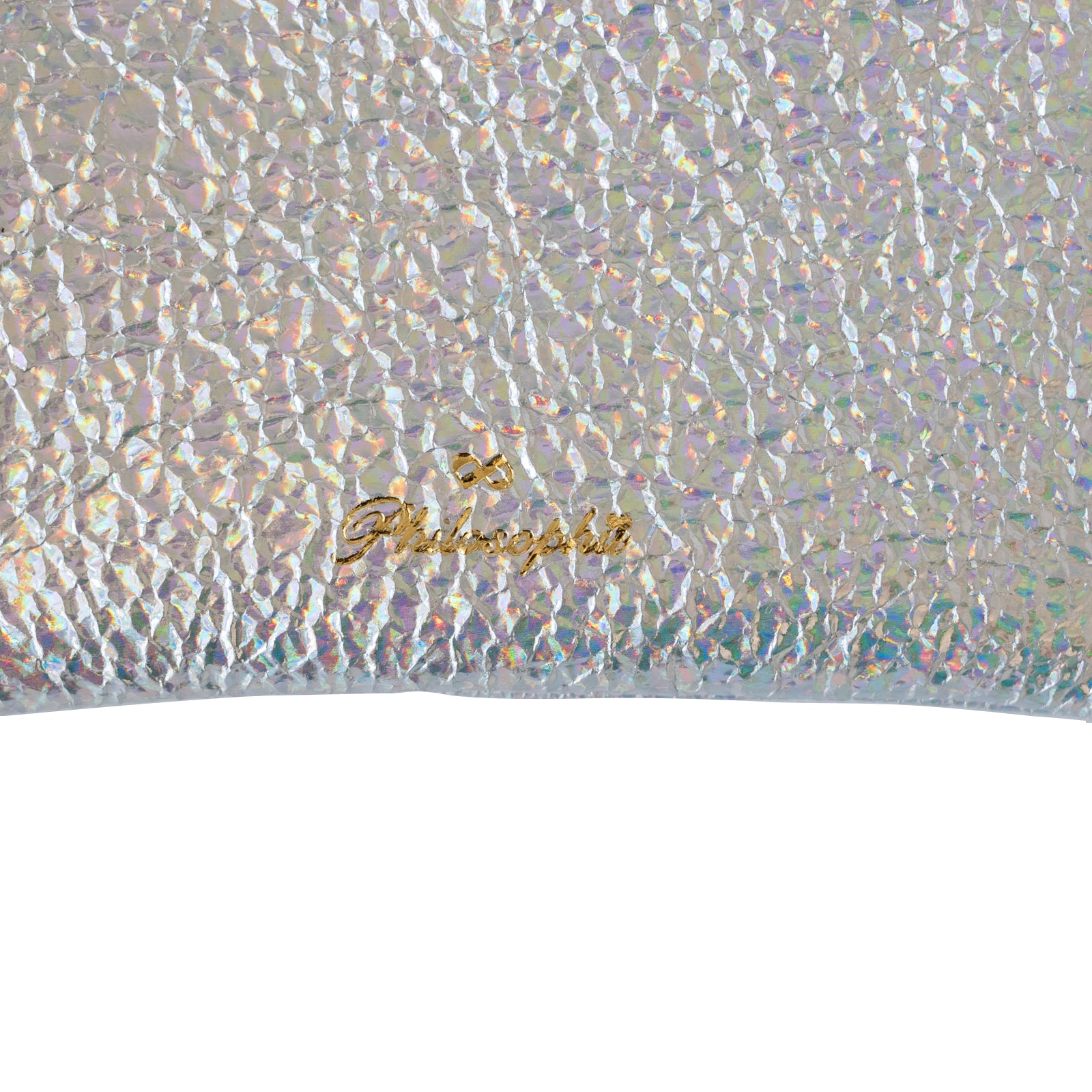 Mini drawstring pouch prism leather
