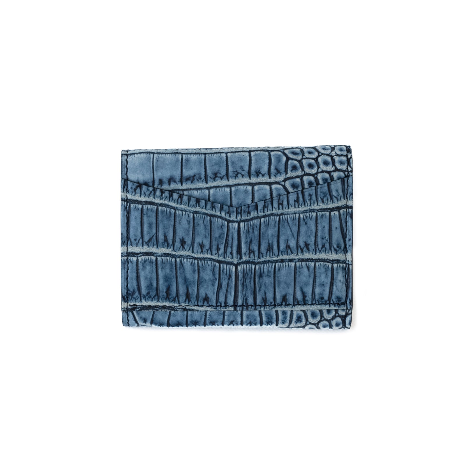 【おつとめ品セール】ハンディウォレット・オペラ ヌバッククロコダイルxブルーニュイ