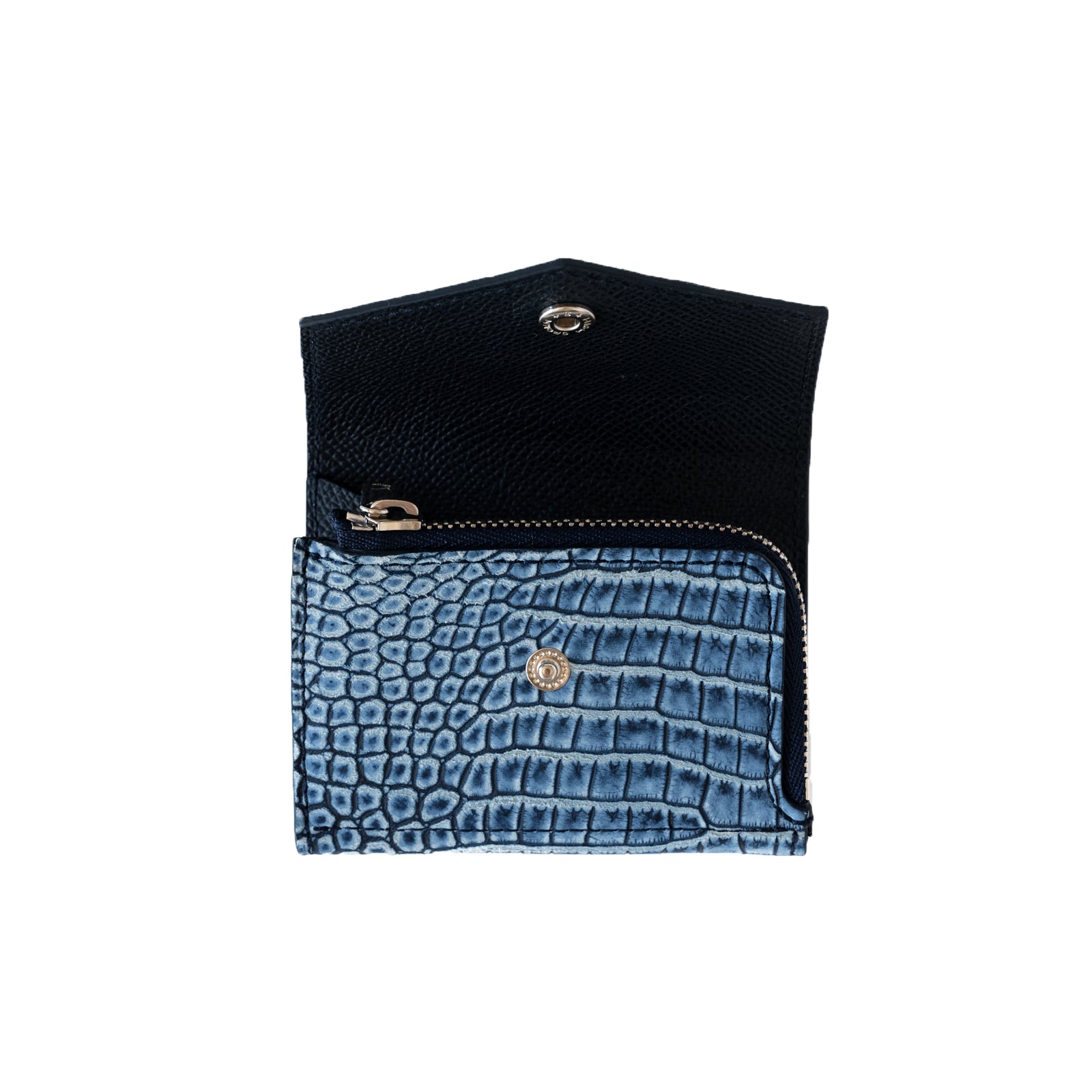 【おつとめ品セール】ハンディウォレット・オペラ ヌバッククロコダイルxブルーニュイ