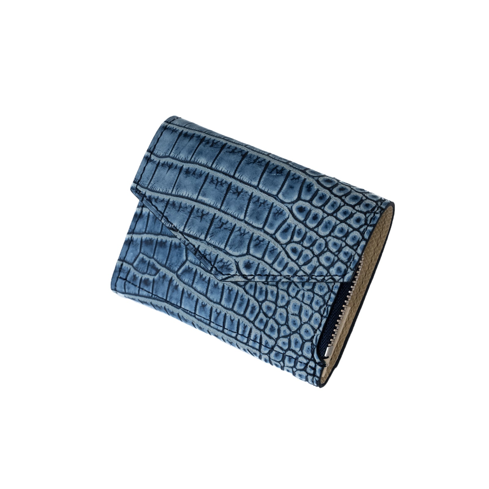 【おつとめ品セール】ハンディウォレット・オペラ ヌバッククロコダイルxクリーム