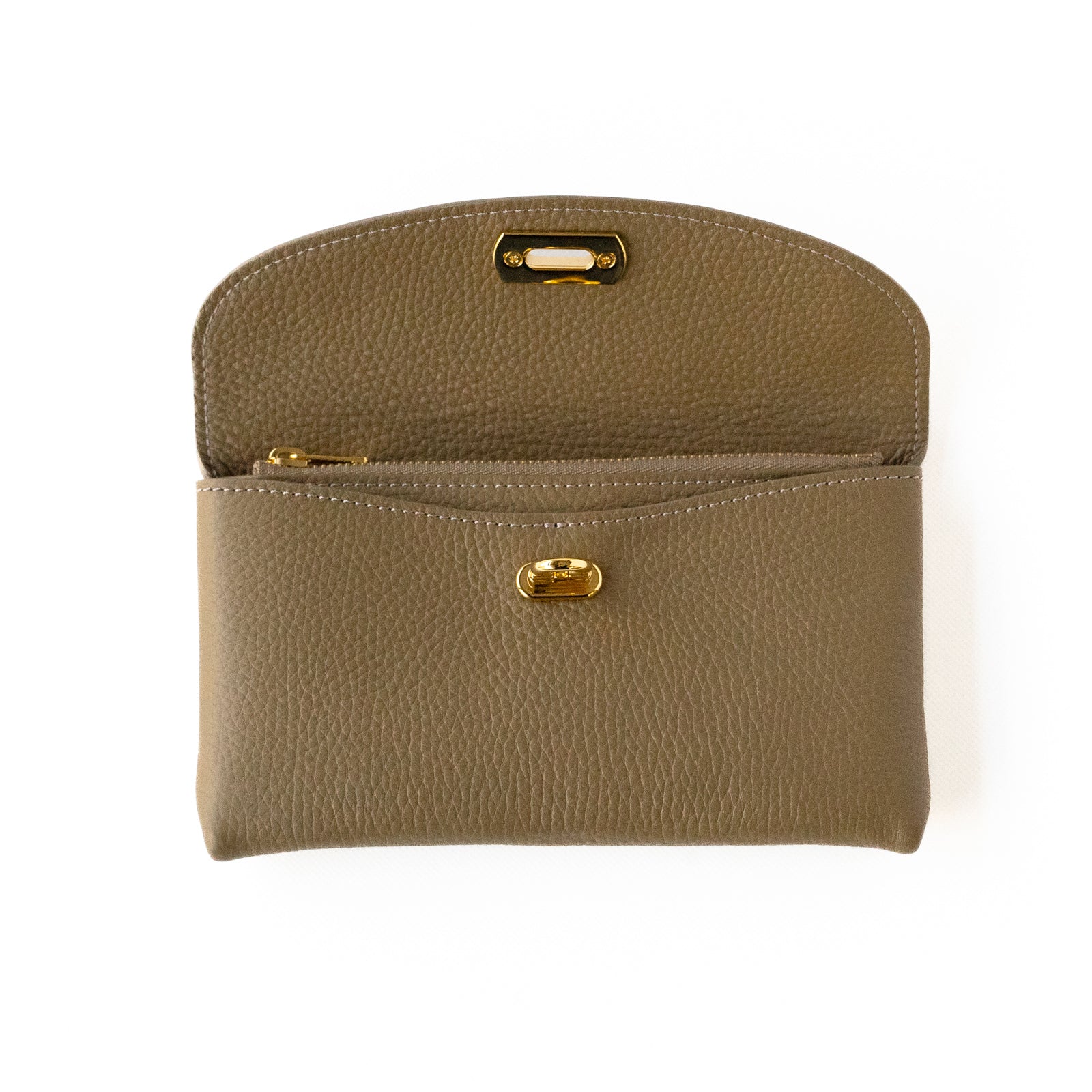 Leather flap long wallet / Cuir Marsh