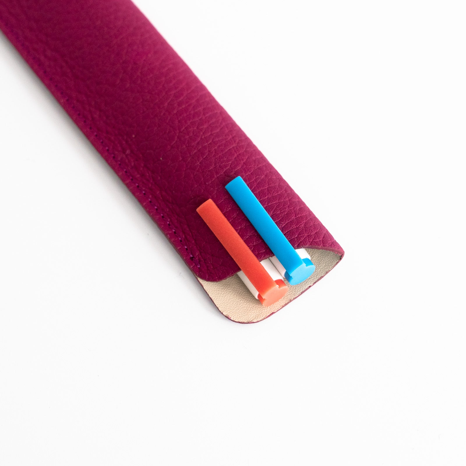 【おつとめ品セール】ミニマルなペンケース トリヨンクレマンス/ローズパープル